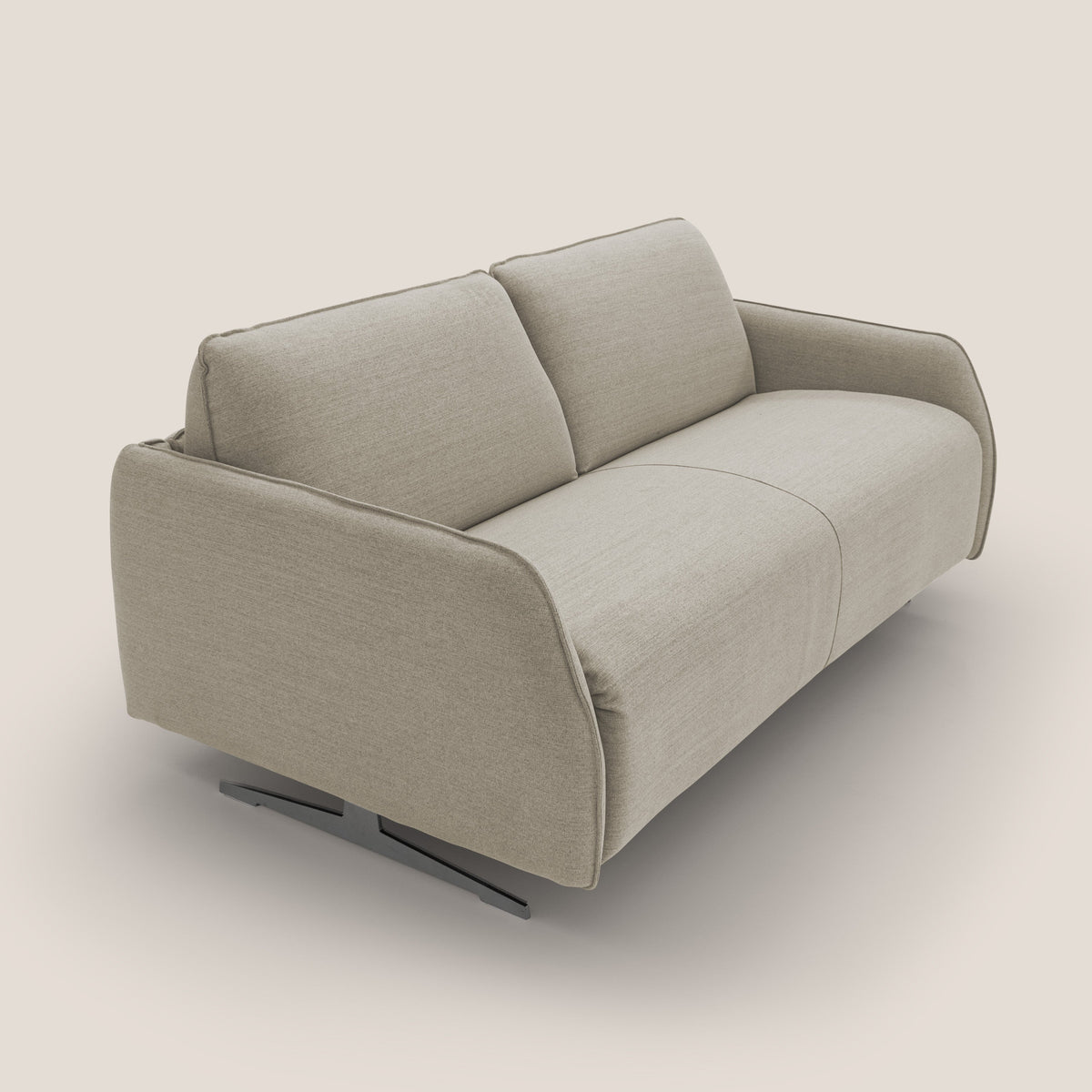 Texas Divano letto matrimoniale moderno in tessuto impermeabile T19 sabbia - divitt.sbs