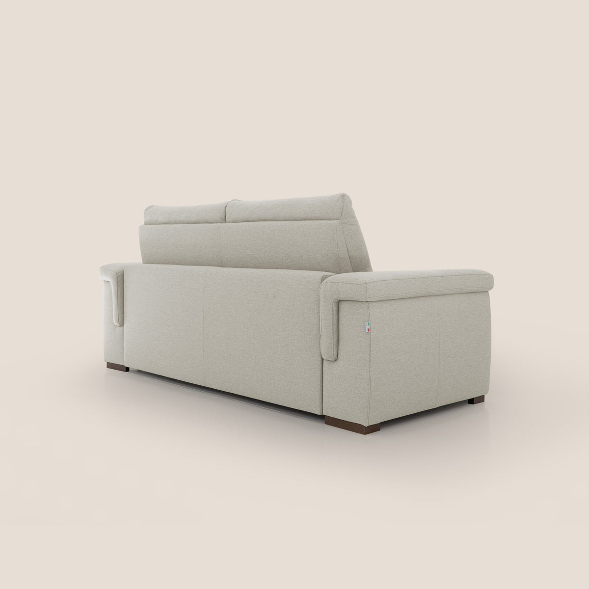 Magnolia divano letto con materasso alto 18 cm morbido schienale alto in tessuto smacchiabile T05 panna - divitt.sbs
