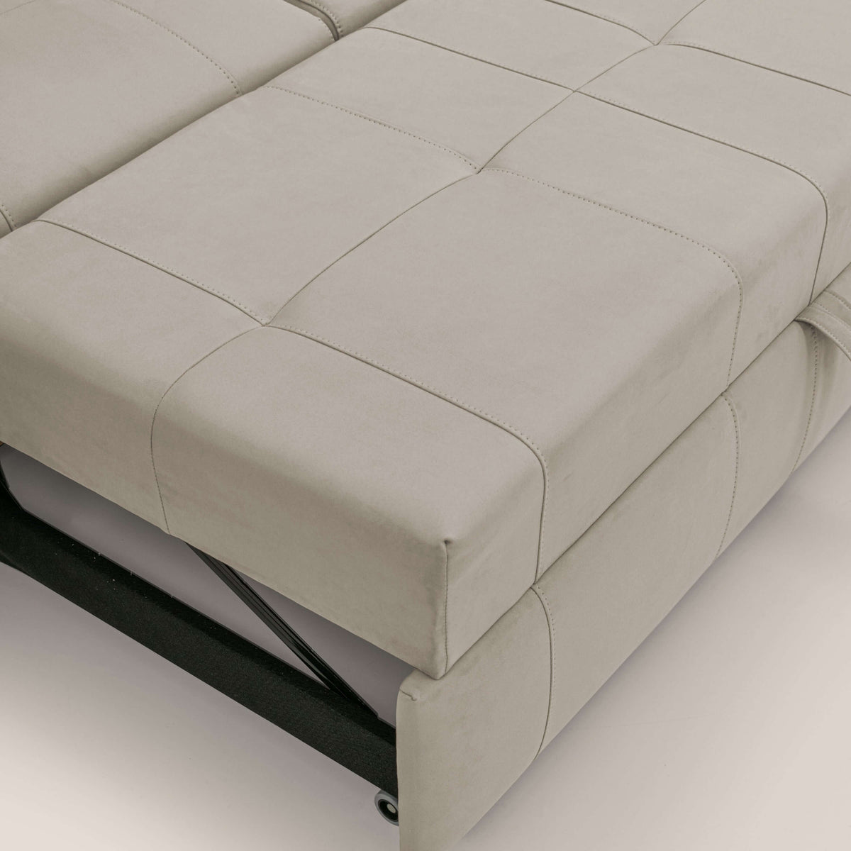Kronos Divano con pouf estraibile poggiapiedi e poggiatesta reclinabili in morbida microfibra impermeabile T11 tortora - divitt.sbs