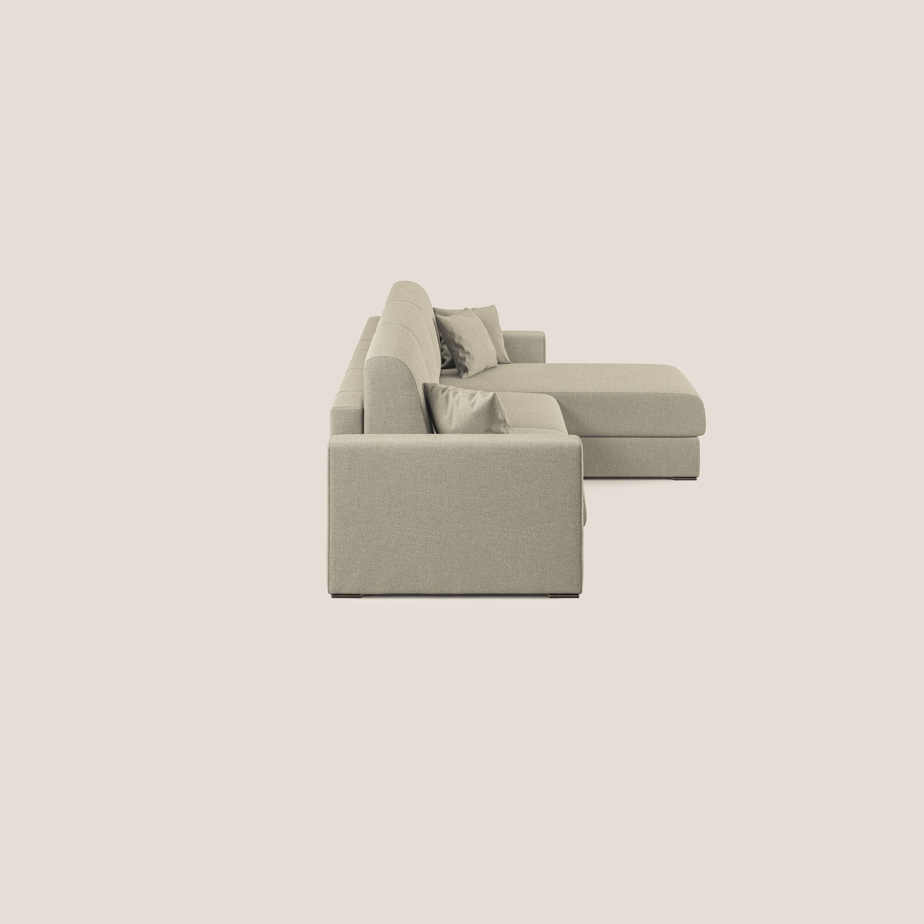 Best Divano letto angolare con penisola in tessuto smacchiabile QuickClean T08 panna - divitt.sbs