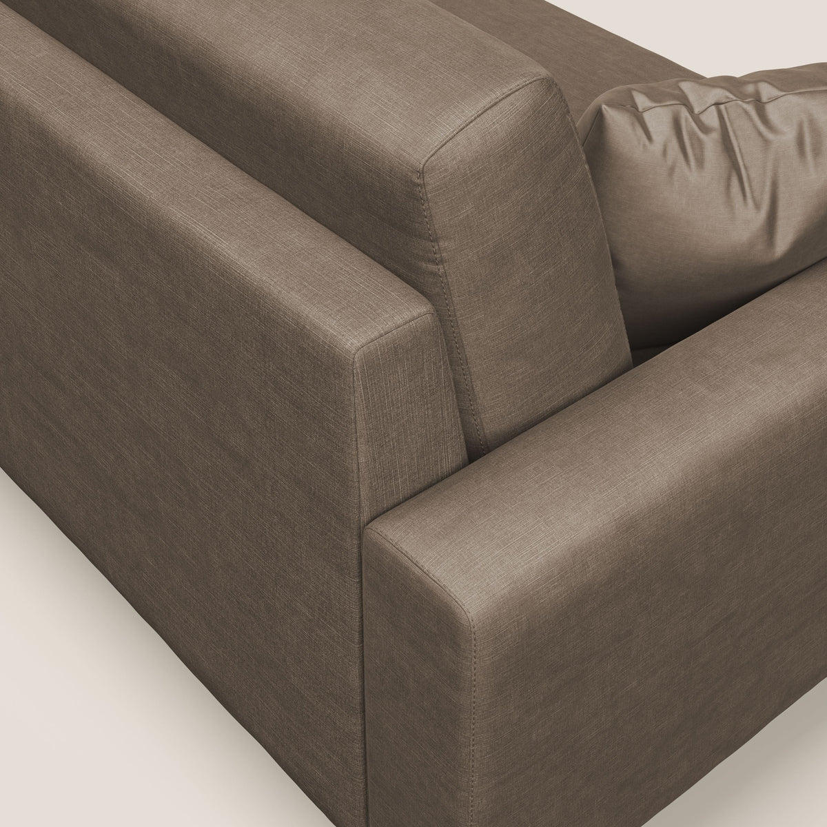 Arthur divano moderno angolare in velluto morbido impermeabile T01 marrone - divitt.sbs