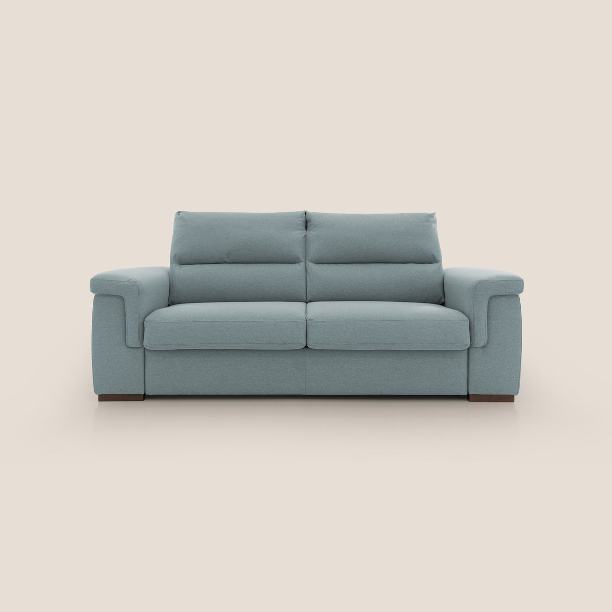 Magnolia divano letto con materasso alto 18 cm morbido schienale alto in tessuto smacchiabile T05 carta da zucchero - divitt.sbs