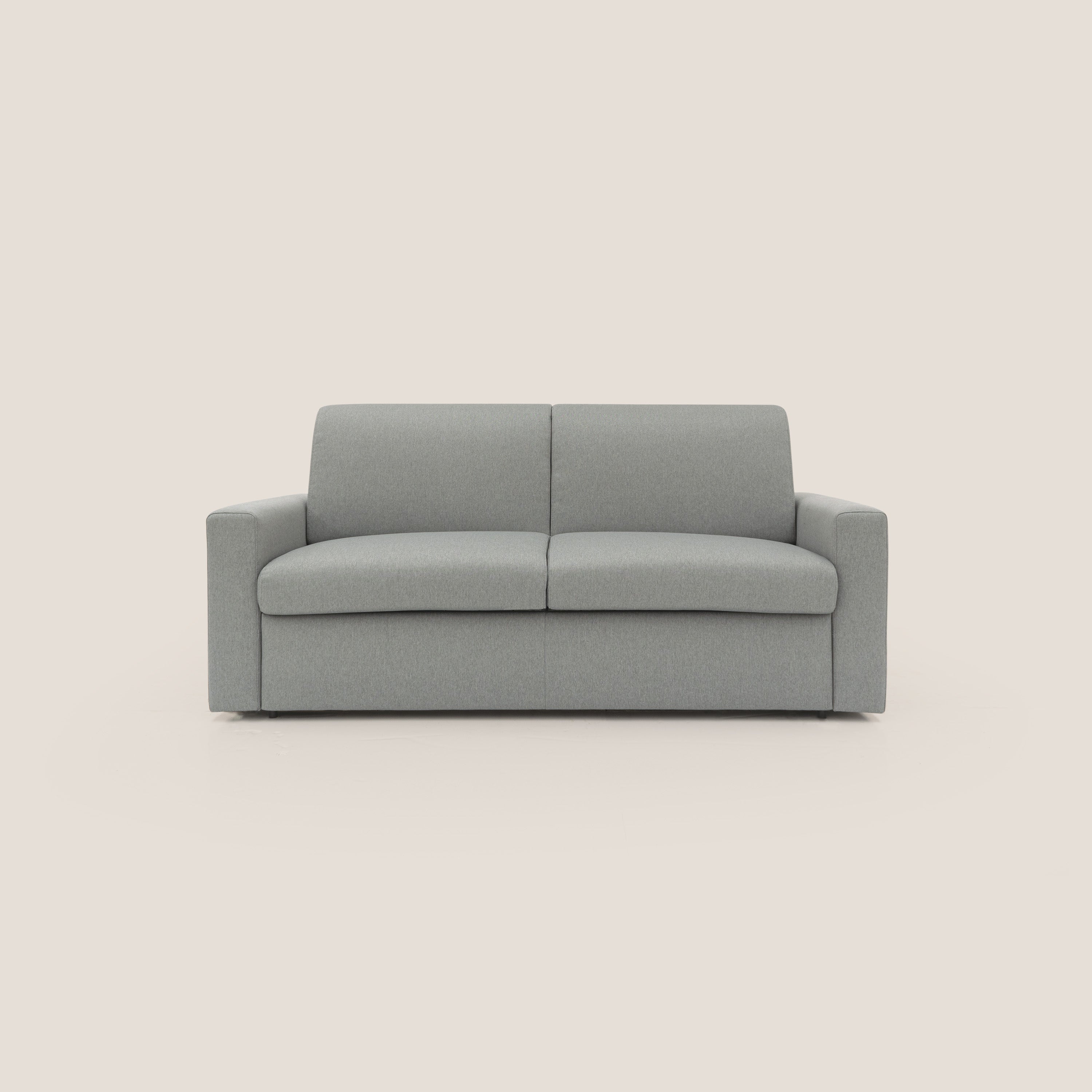 Kansas Divano letto matrimoniale alto 20 cm in tessuto impermeabile misto cotone T13 grigio - divitt.sbs