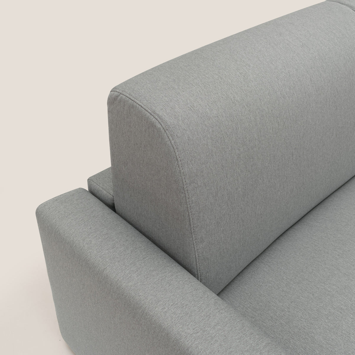 Kansas Divano letto matrimoniale alto 20 cm in tessuto impermeabile misto cotone T13 grigio - divitt.sbs