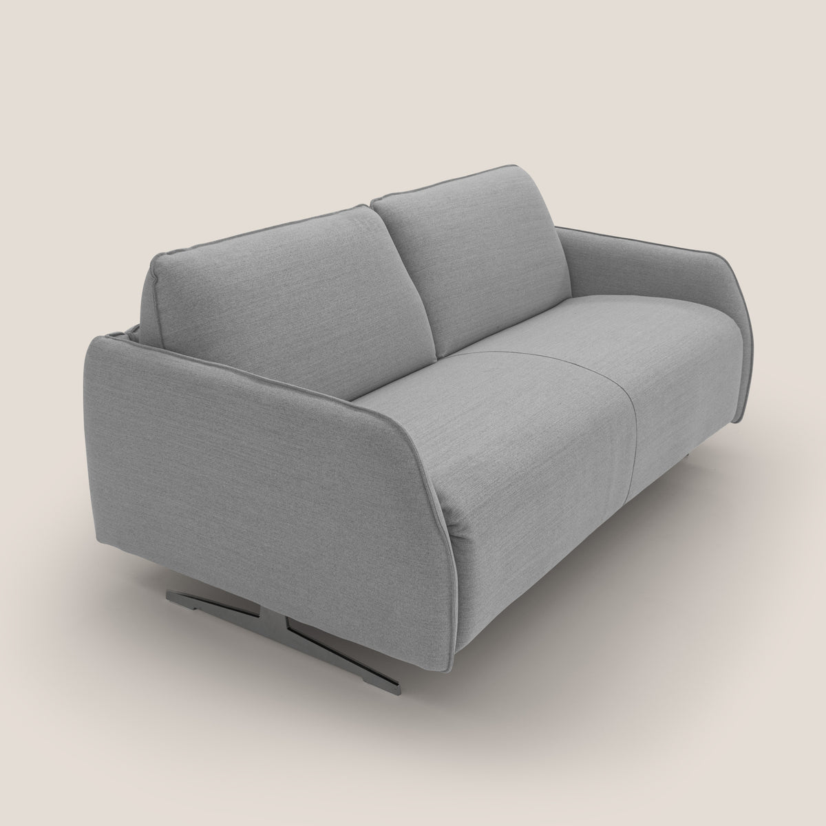 Texas Divano letto matrimoniale moderno in tessuto impermeabile T19 grigio - divitt.sbs