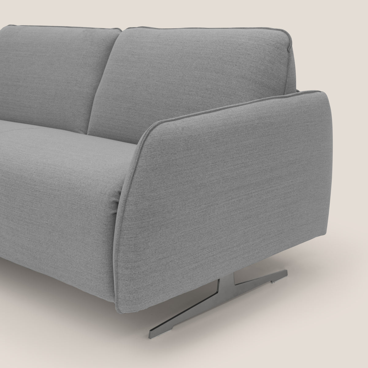 Texas Divano letto matrimoniale moderno in tessuto impermeabile T19 grigio - divitt.sbs