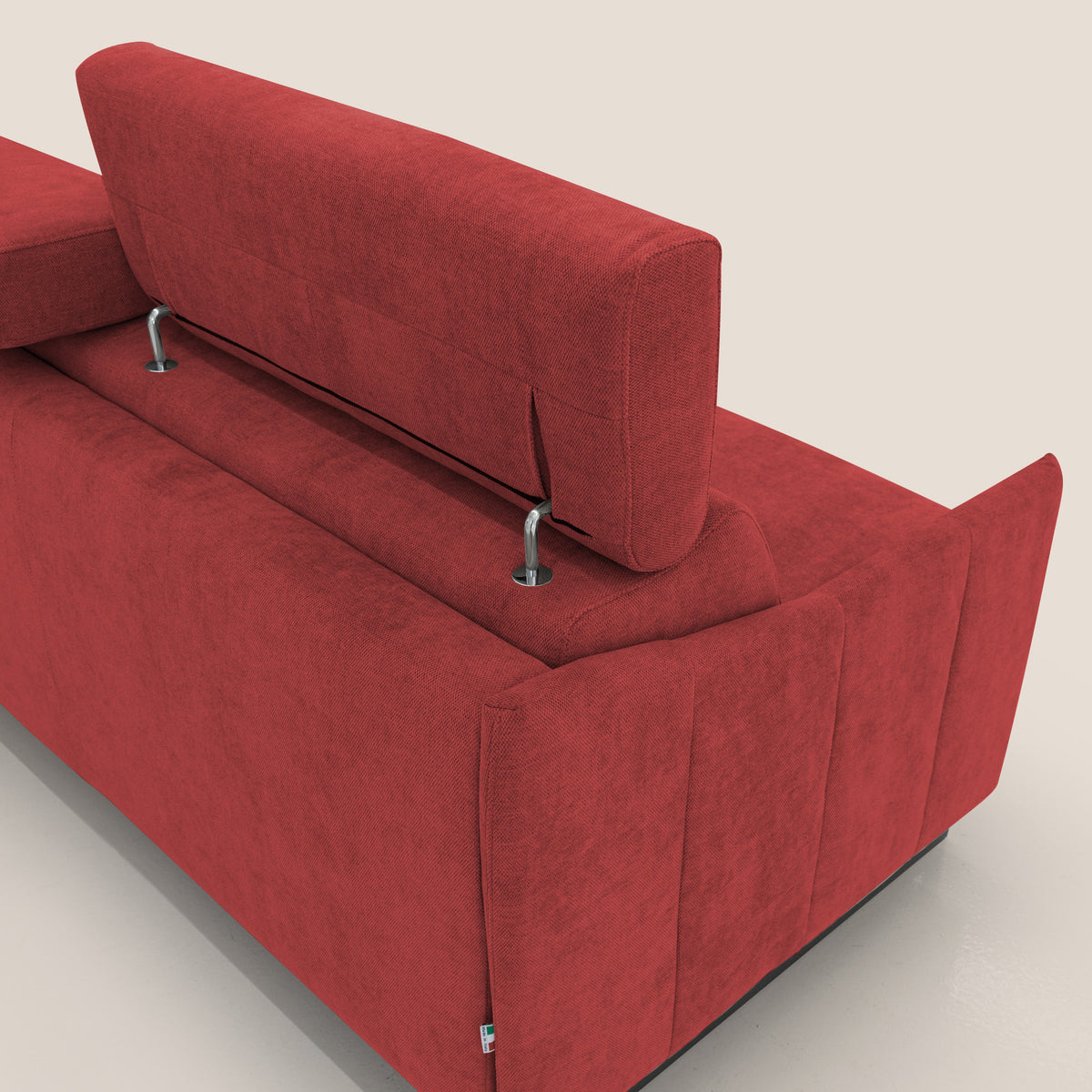 Loto divano letto salvaspazio materasso H18 cm con piedi alti in morbido tessuto impermeabile T14 rosso - divitt.sbs