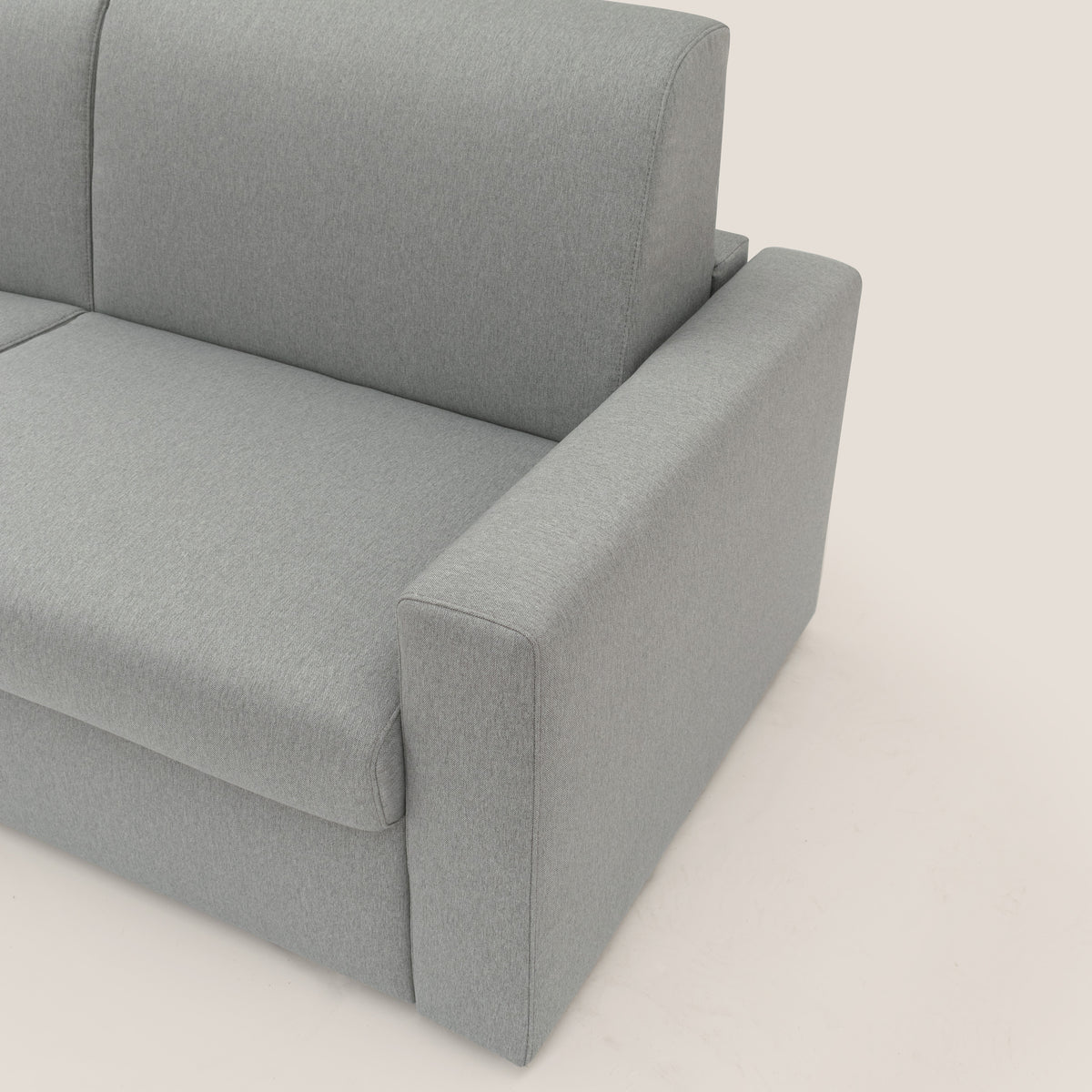 Kansas Divano letto matrimoniale alto 20 cm in tessuto impermeabile misto cotone T13 grigio - divitt.sbs