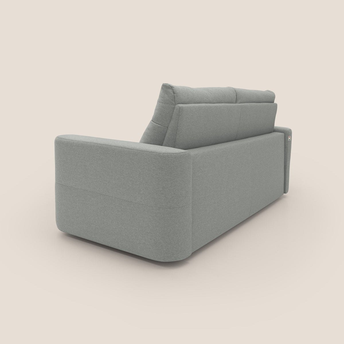 Cupido Divano letto materasso H18 cm e schienale alto in tessuto impermeabile simil cotone T13 grigio - divitt.sbs
