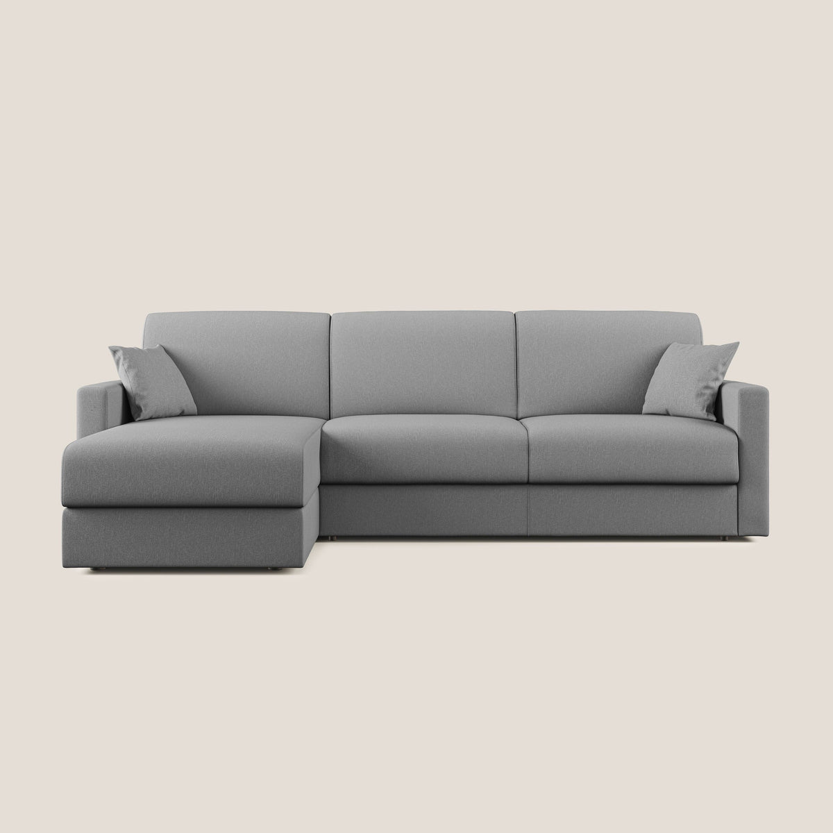 Chris Divano letto angolare 5 posti in tessuto impermeabile T13 grigio - divitt.sbs