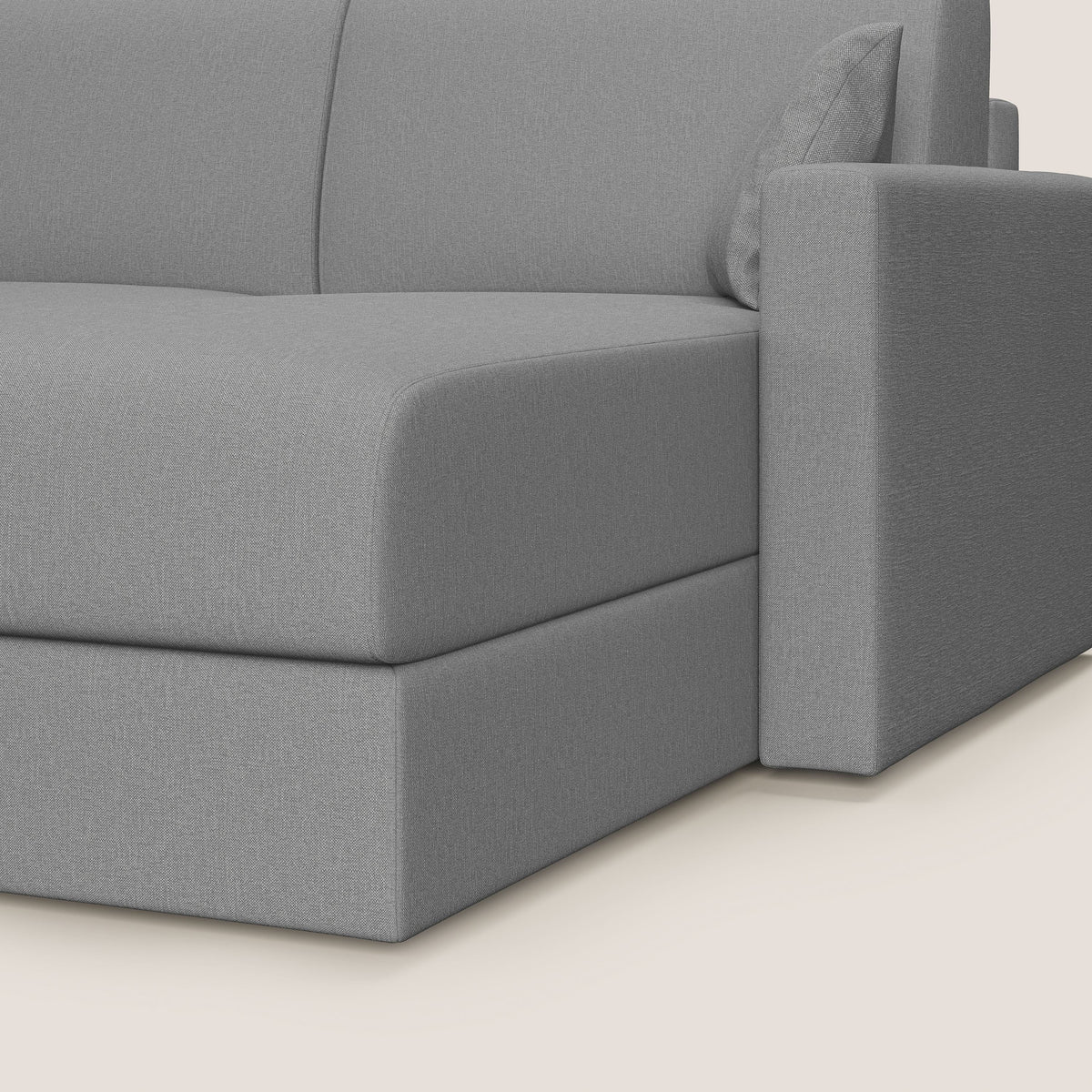 Chris Divano letto angolare 5 posti in tessuto impermeabile T13 grigio - divitt.sbs