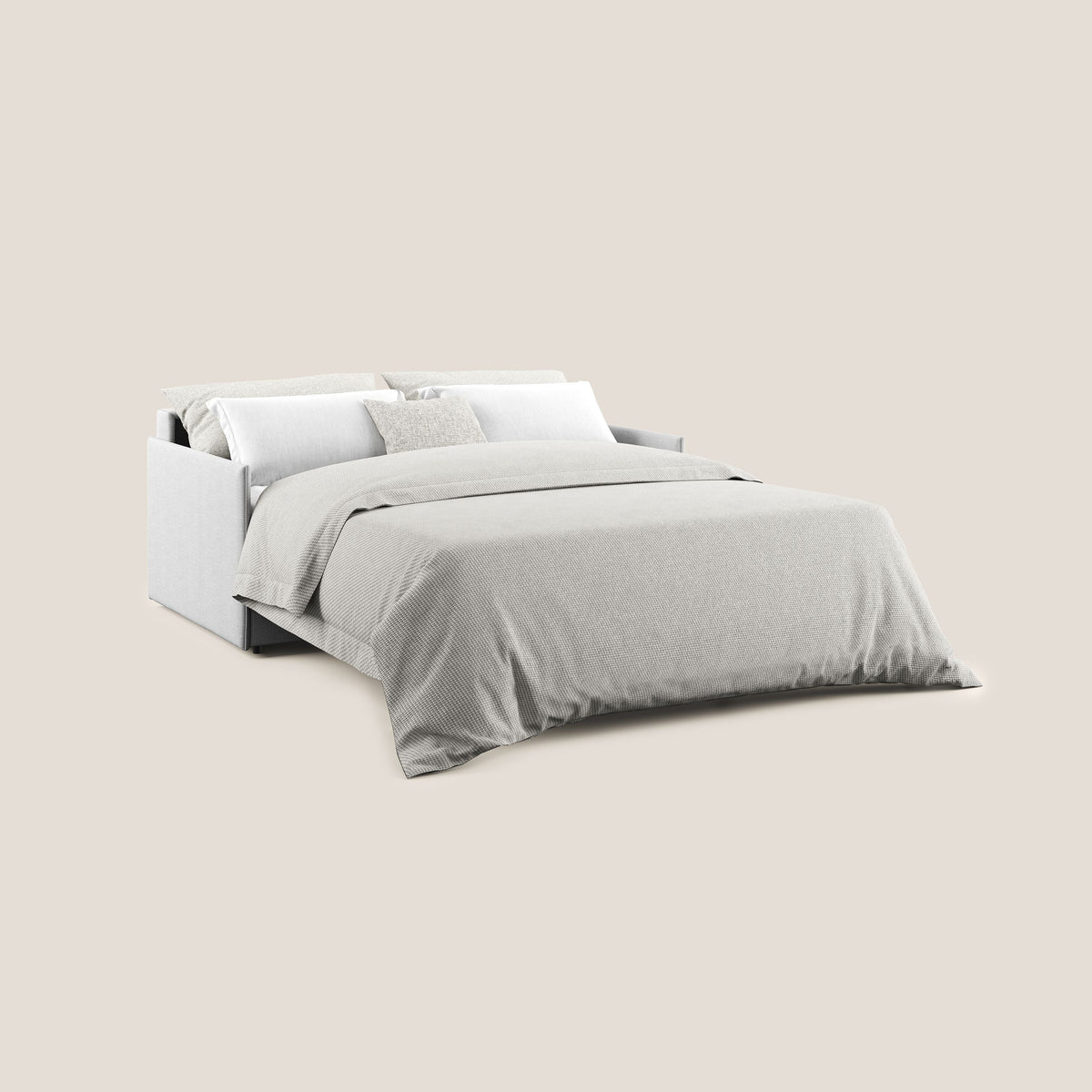 Evans Divano letto in tessuto Ecosostenibile grigio - divitt.sbs