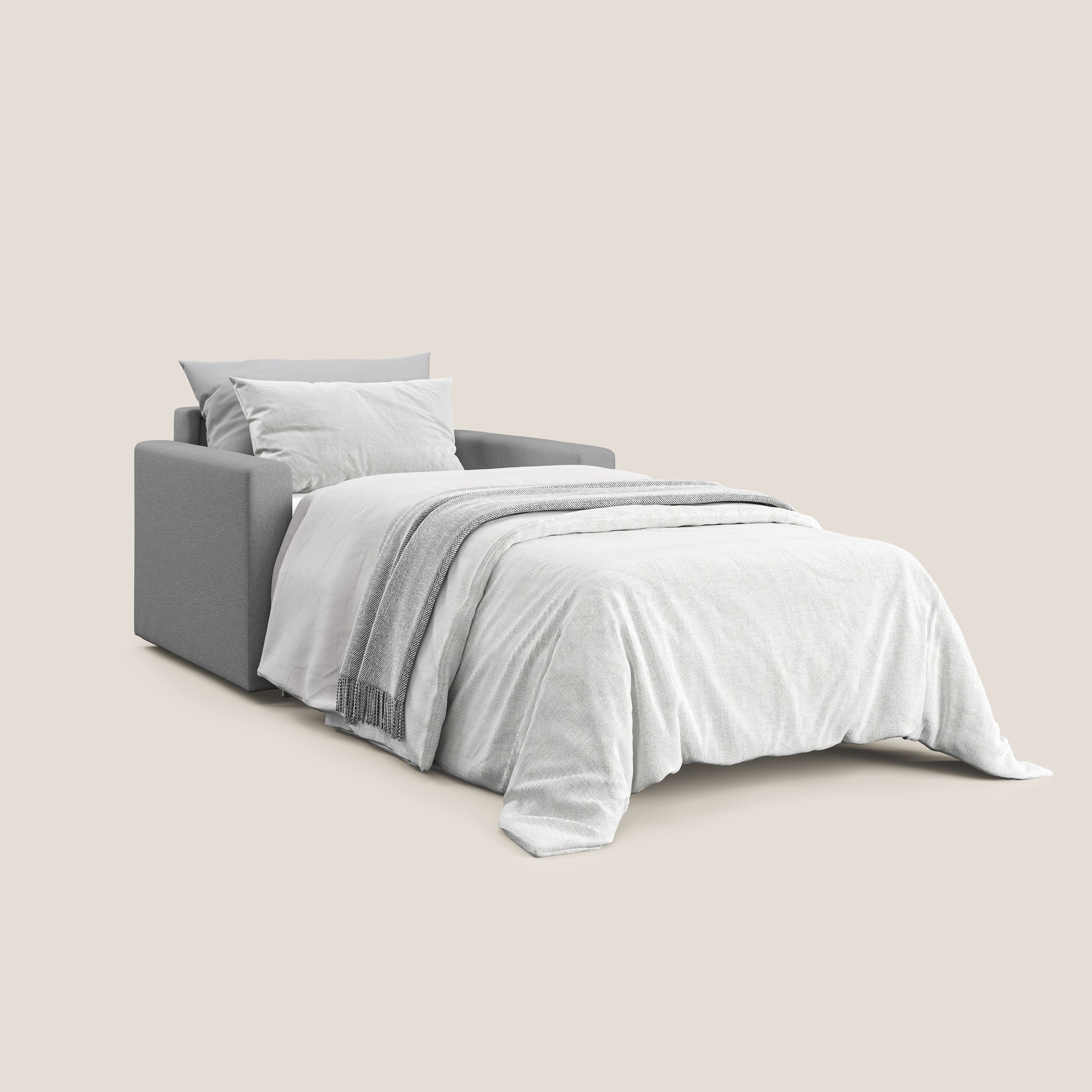 Chris poltrona letto in tessuto impermeabile T13 grigio - divitt.sbs
