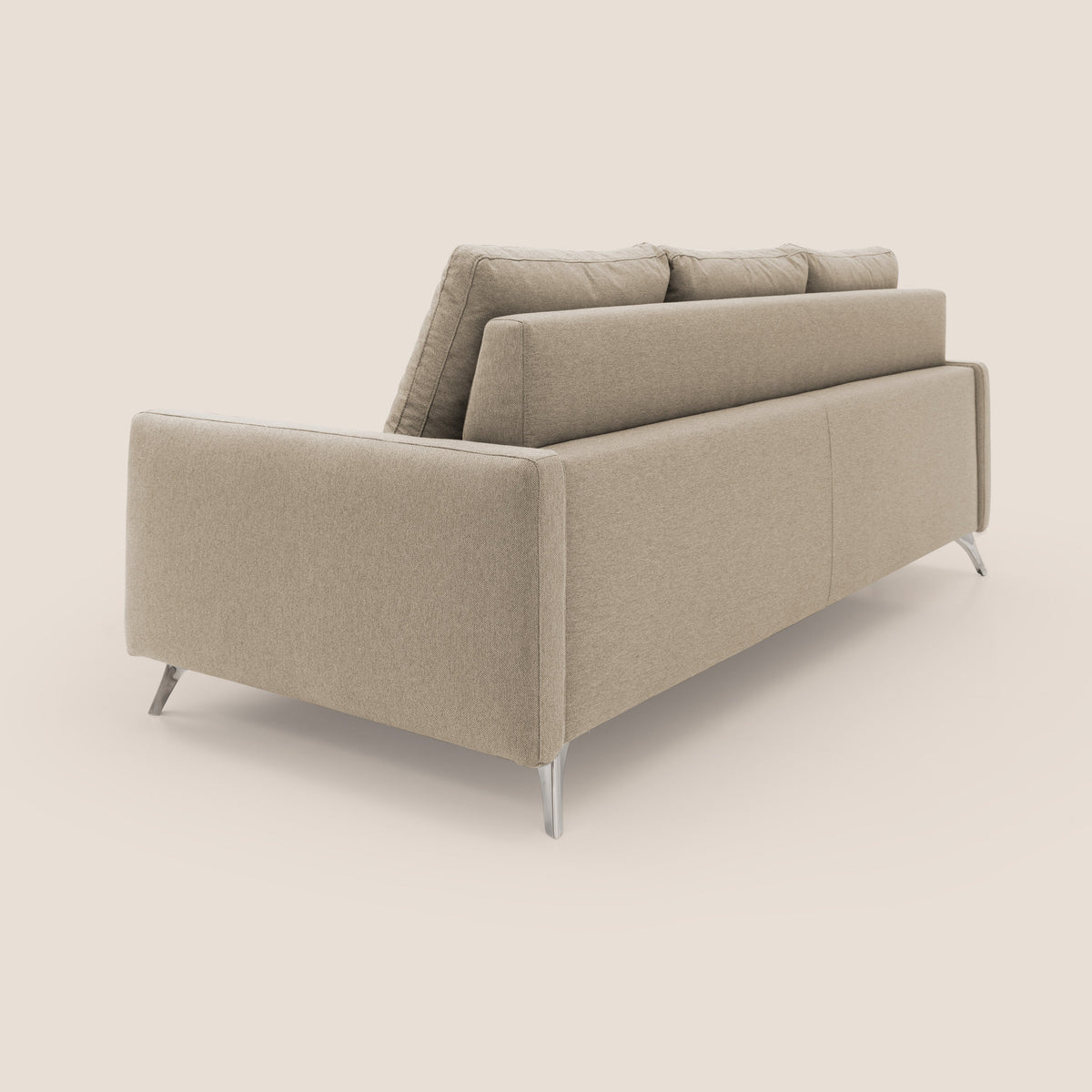 Klimt divano con 3 sedute allungabili e schienali in piuma d'oca in tessuto smacchiabile T05 beige - divitt.sbs