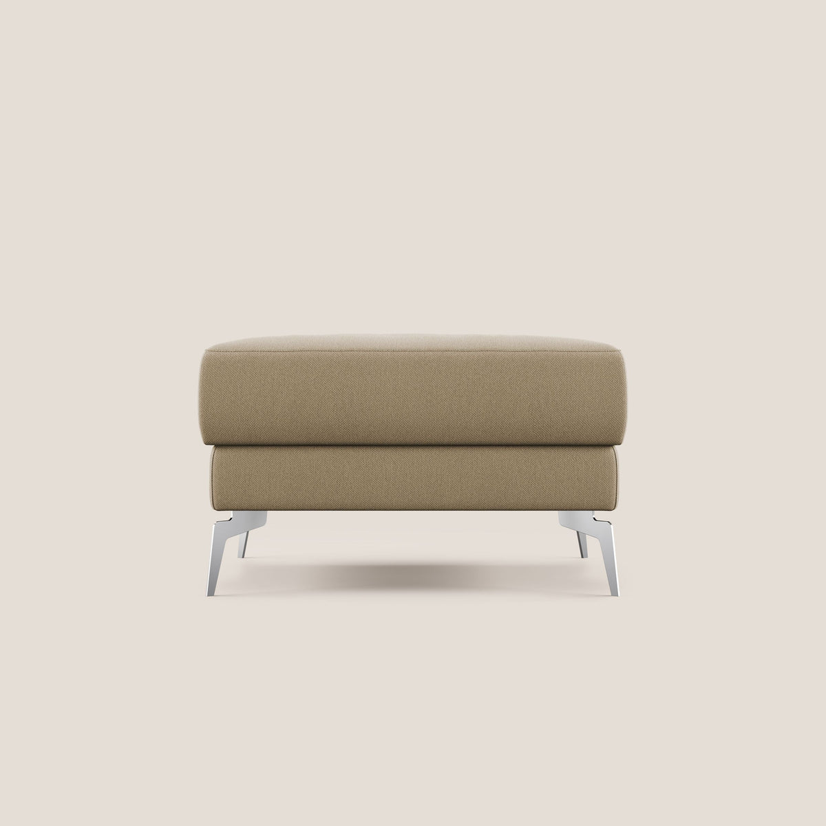 Star Pouf con piedini alti in tessuto smacchiabile T05 beige - divitt.sbs