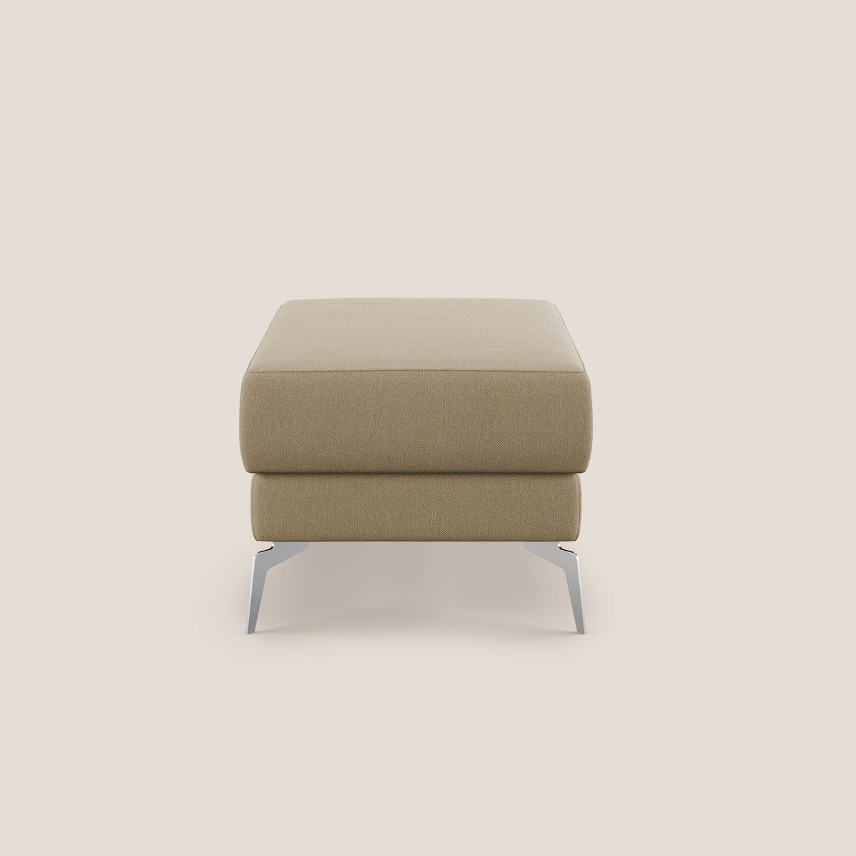Star Pouf con piedini alti in tessuto smacchiabile T05 beige - divitt.sbs