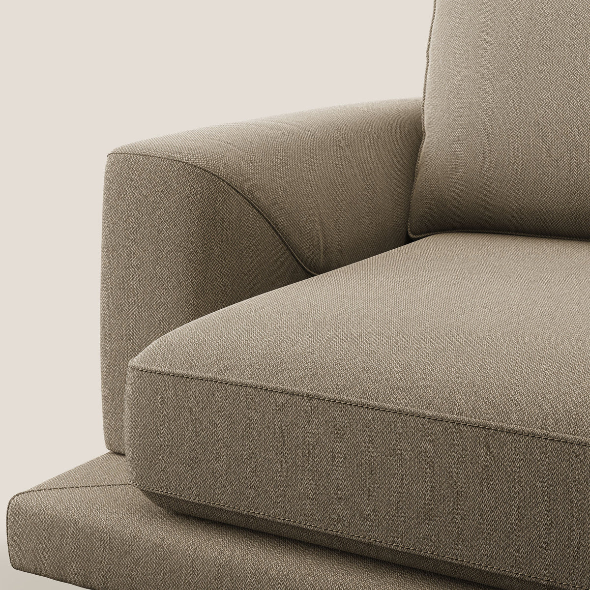 Dorian poltrona moderna in tessuto smacchiabile T05 beige - divitt.sbs