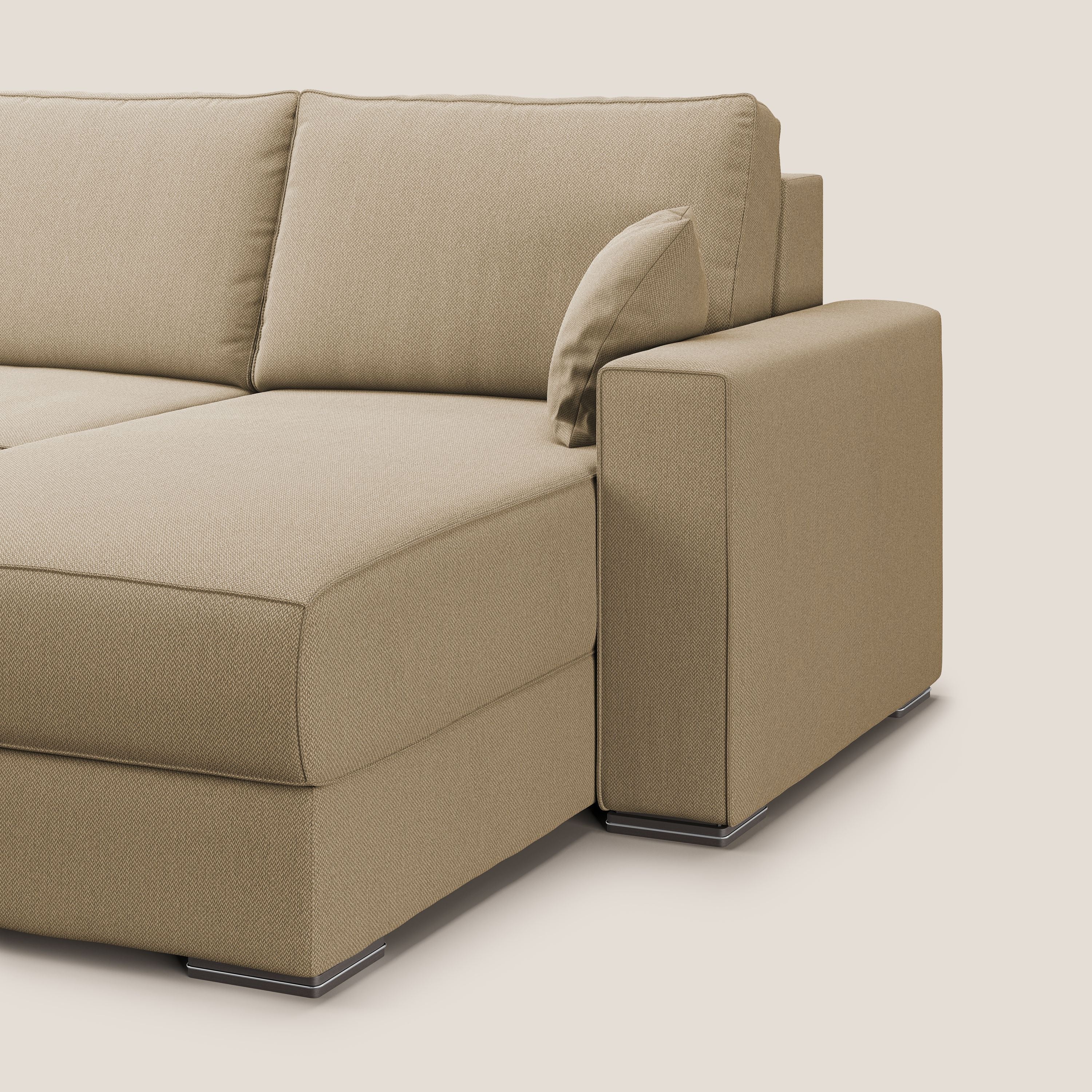 Dream Divano letto angolare in tessuto smacchiabile T05 beige - divitt.sbs