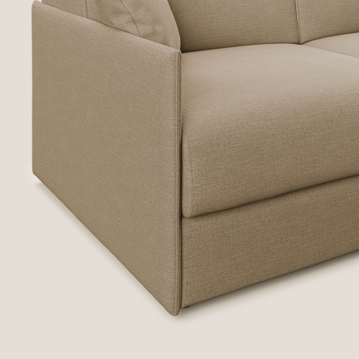 Evans Divano letto in tessuto Ecosostenibile beige - divitt.sbs