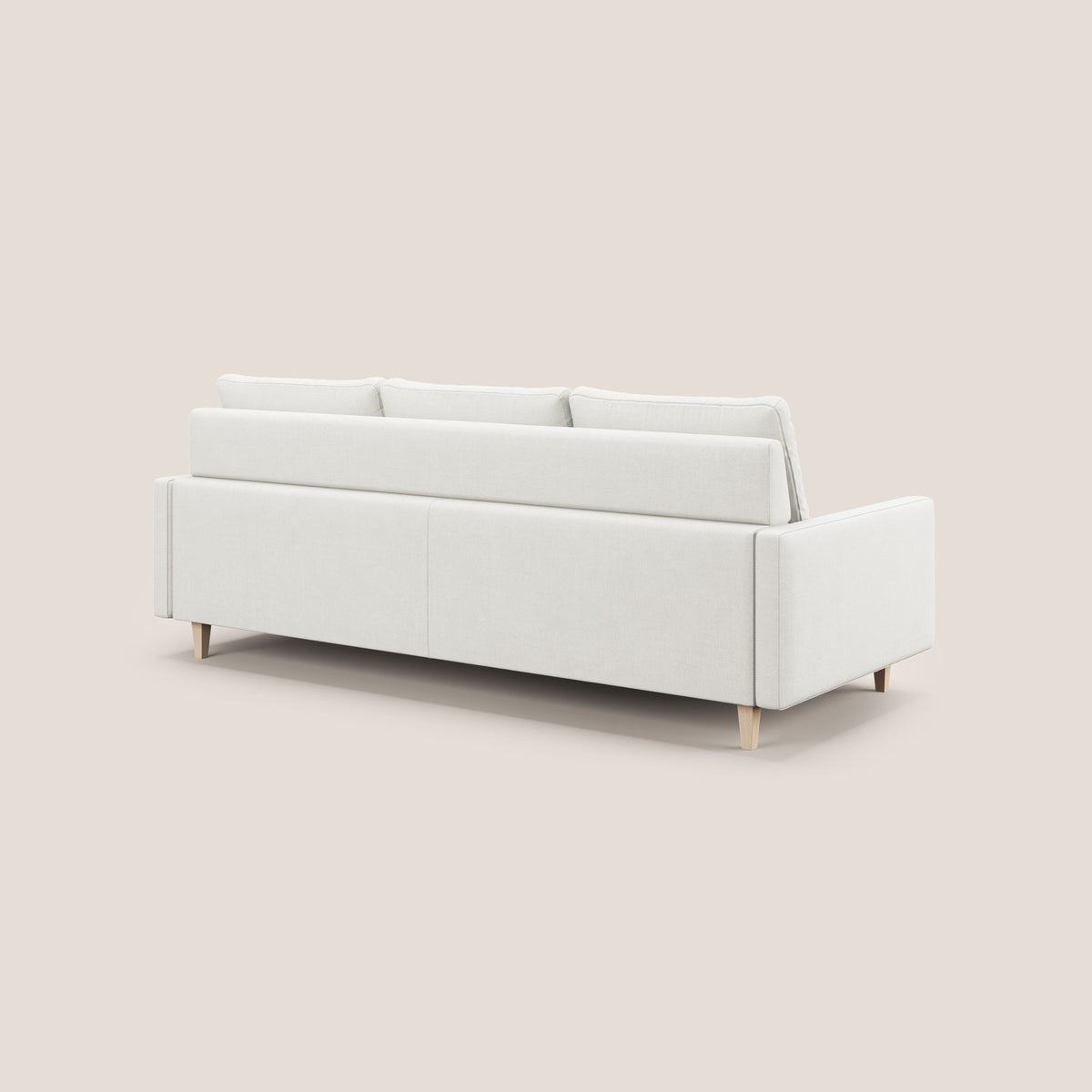 Matisse Divano angolare con sedute scorrevoli in tessuto morbido smacchiabile T17 bianco - divitt.sbs