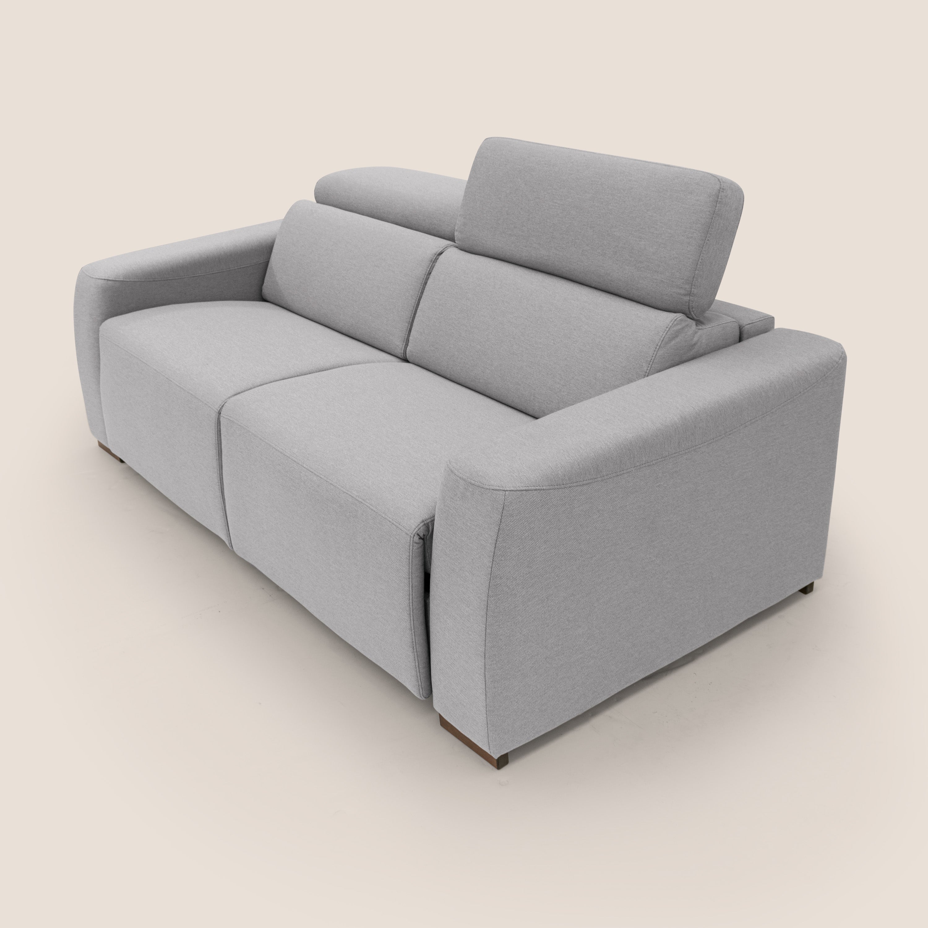 Poseidon divano letto + relax elettrico in tessuto smacchiabile impermeabile T05 grigio - divitt.sbs