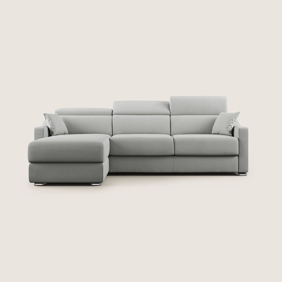 Amber divano letto angolare in tessuto smacchiabile T05 grigio - divitt.sbs