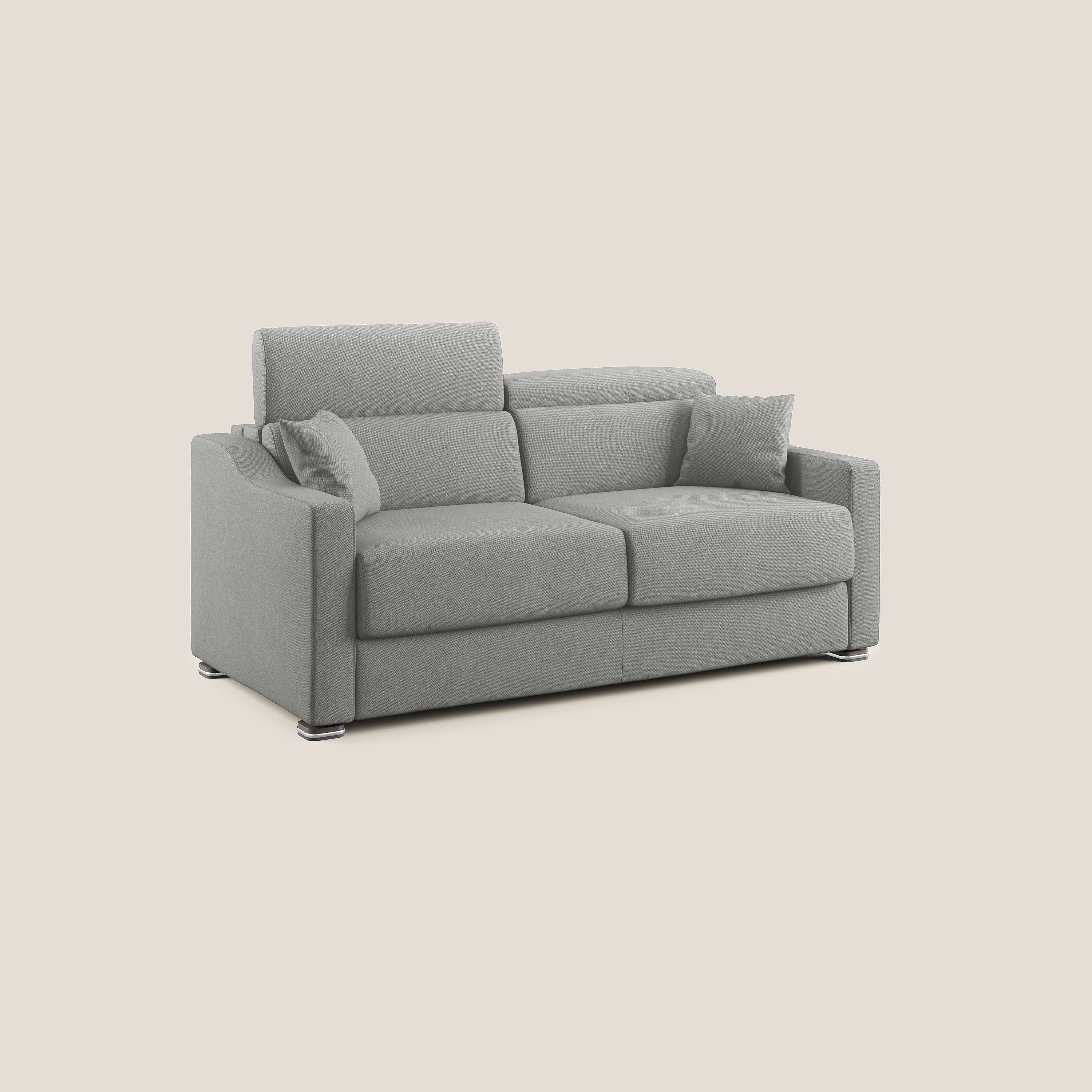 Amber divano letto matrimoniale in tessuto smacchiabile T05 grigio - divitt.sbs