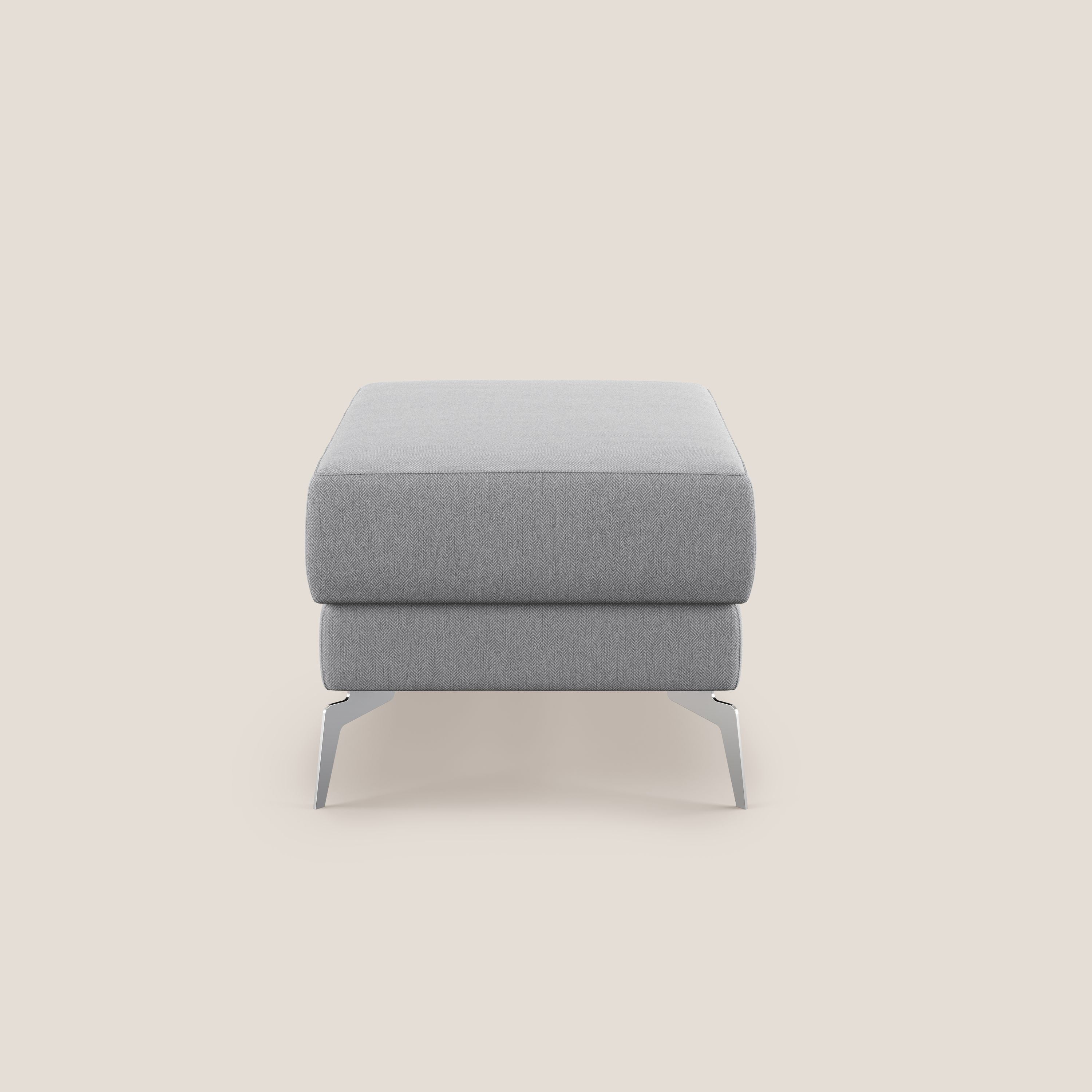 Star Pouf con piedini alti in tessuto smacchiabile T05 grigio - divitt.sbs