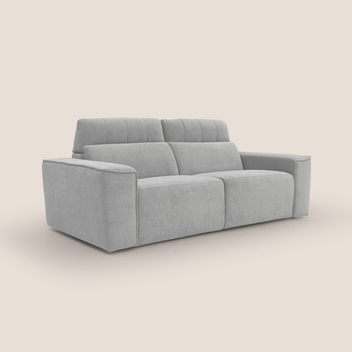 Clark Divano modulare con opzione relax elettrico in tessuto smacchiabile impermeabile T17 grigio - divitt.sbs