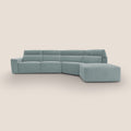 Clark Divano angolare con opzione relax elettrico in tessuto smacchiabile impermeabile T17 verde acqua - divitt.sbs