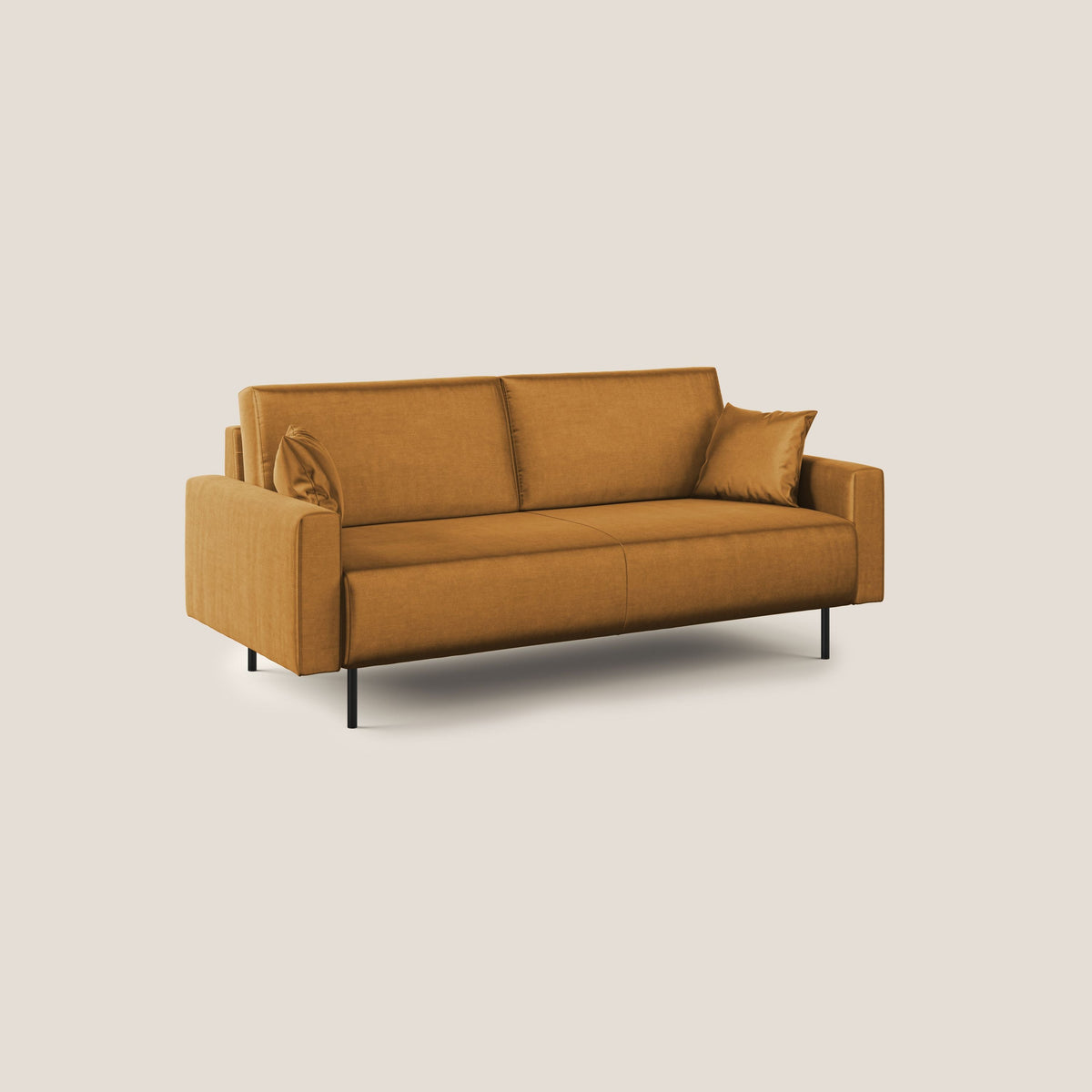 Arthur divano moderno in velluto morbido impermeabile T01 oro - divitt.sbs