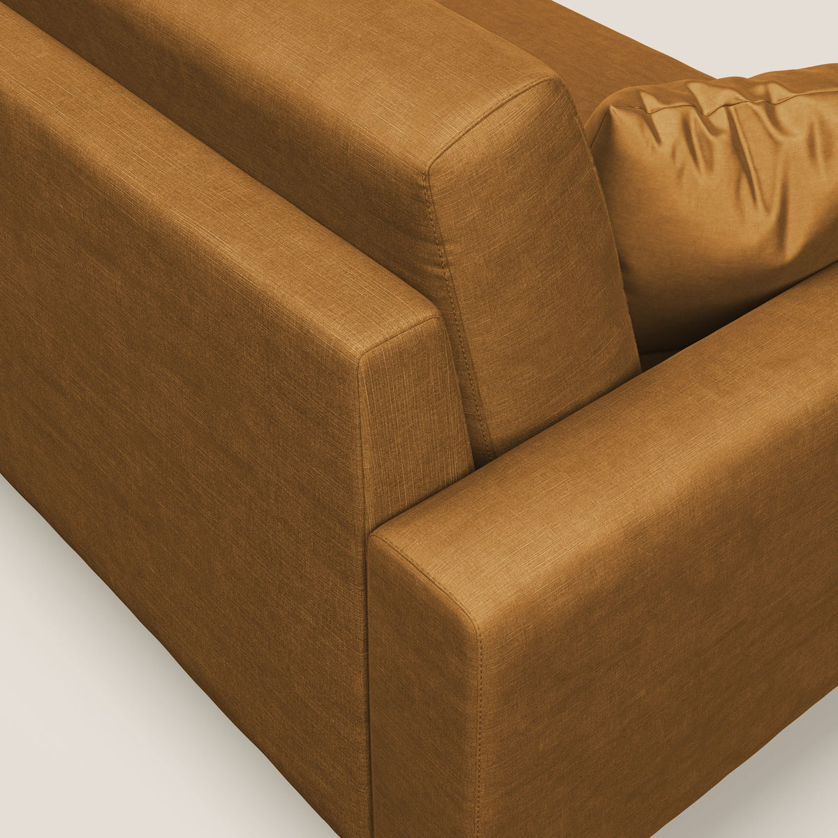 Arthur divano moderno in velluto morbido impermeabile T01 oro - divitt.sbs