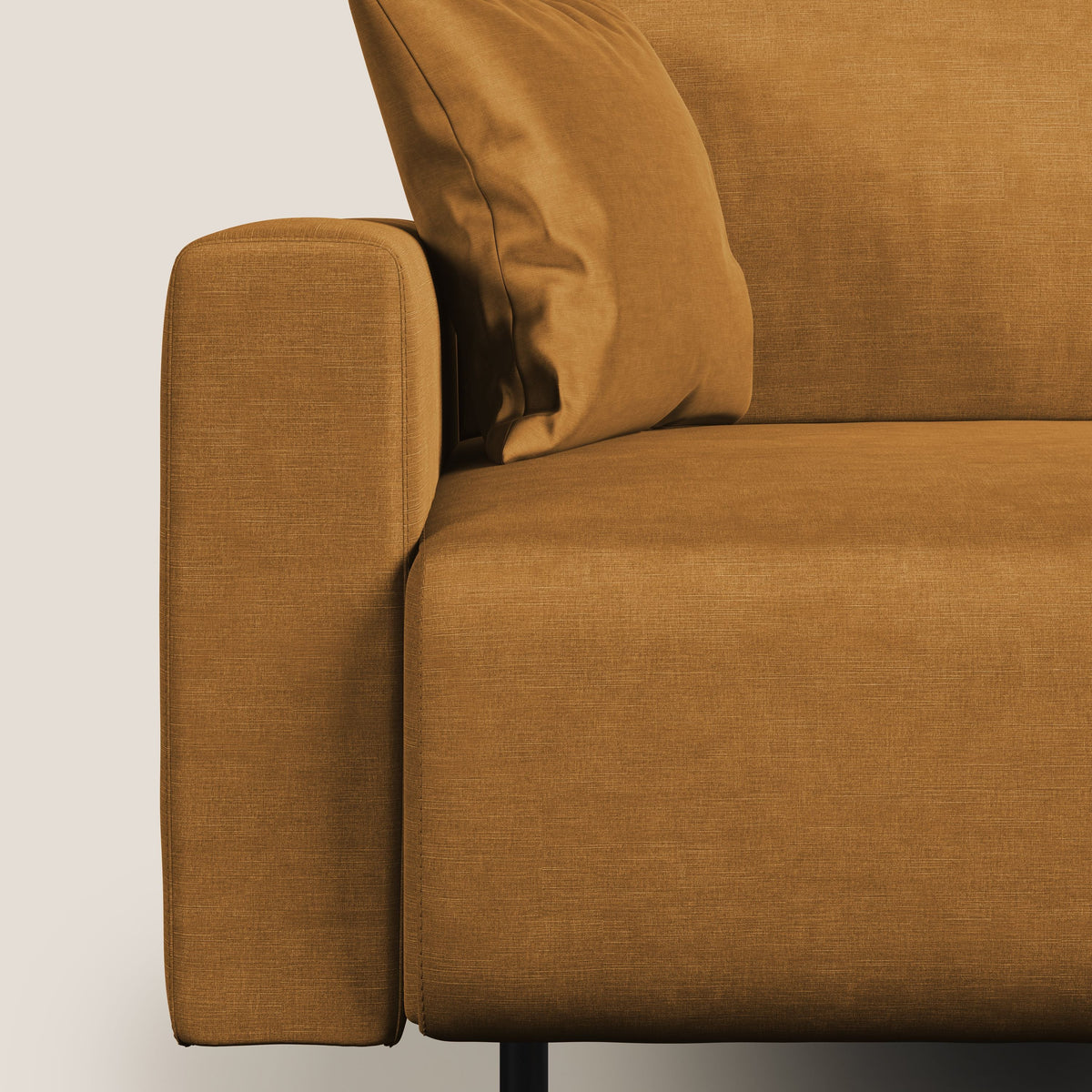 Arthur divano moderno in velluto morbido impermeabile T01 oro - divitt.sbs