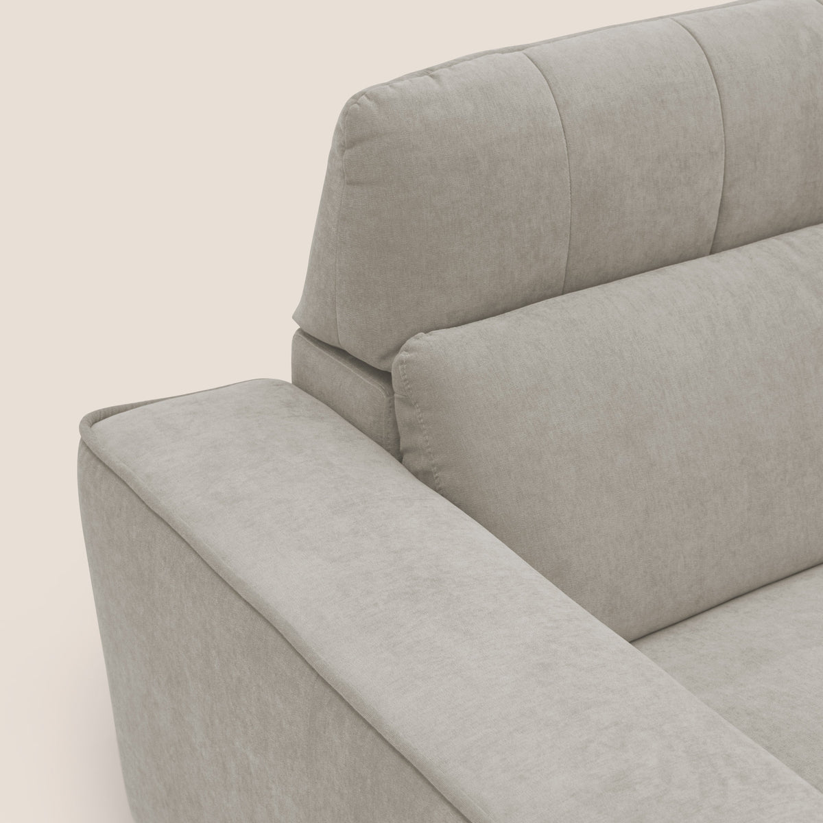 Clark Divano modulare angolare REVERSIBILE con opzione relax elettrico in tessuto smacchiabile impermeabile T17 panna - divitt.sbs