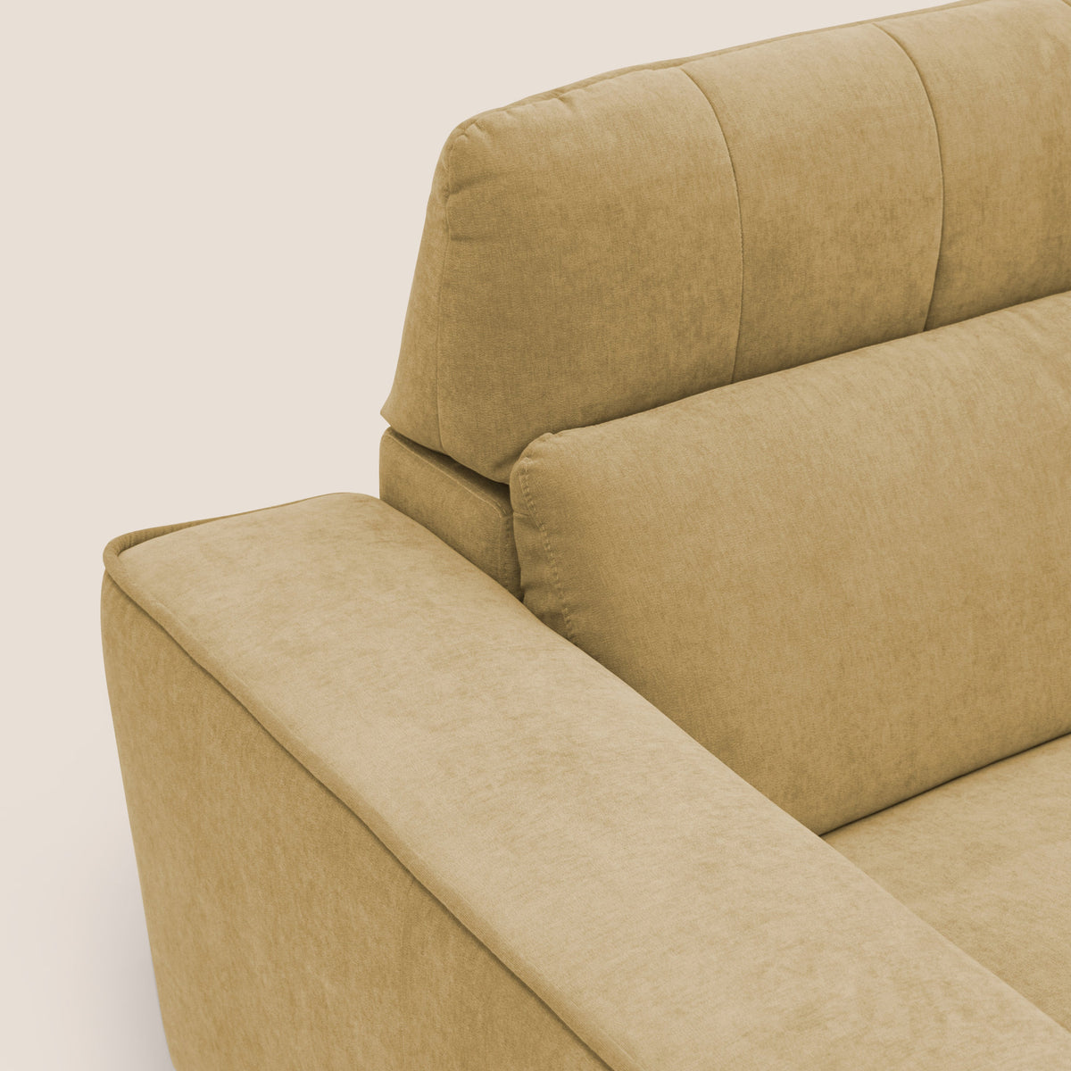 Clark Divano modulare 3 sedute con opzione relax elettrico in tessuto smacchiabile impermeabile T17 giallo - divitt.sbs