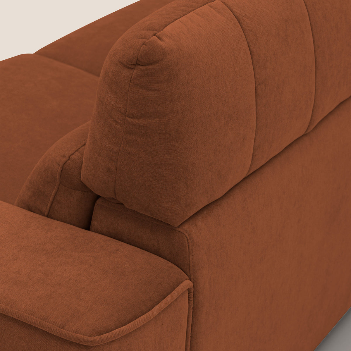 Clark Divano angolare con opzione relax elettrico in tessuto smacchiabile impermeabile T17 arancio - divitt.sbs