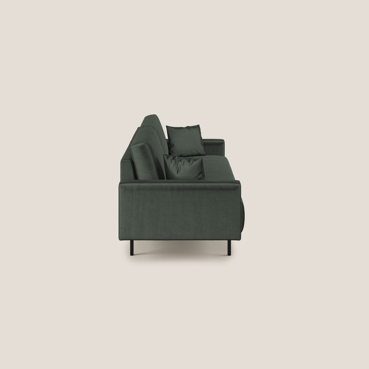 Arthur divano moderno in velluto morbido impermeabile T01 verde - divitt.sbs