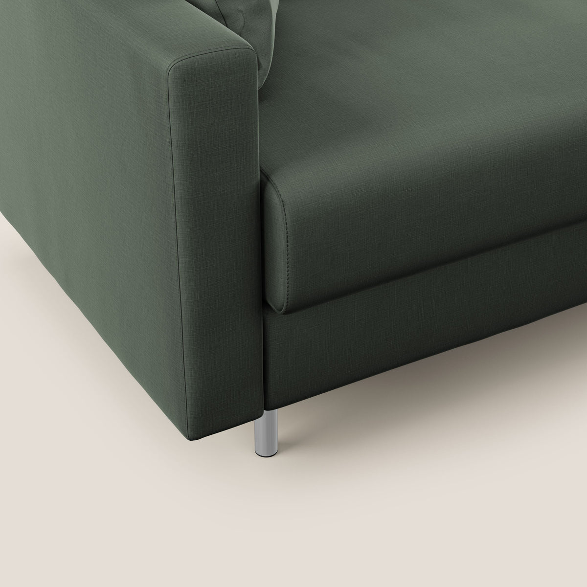 Andromeda divano letto angolare in velluto morbido impermeabile T01 verde - divitt.sbs