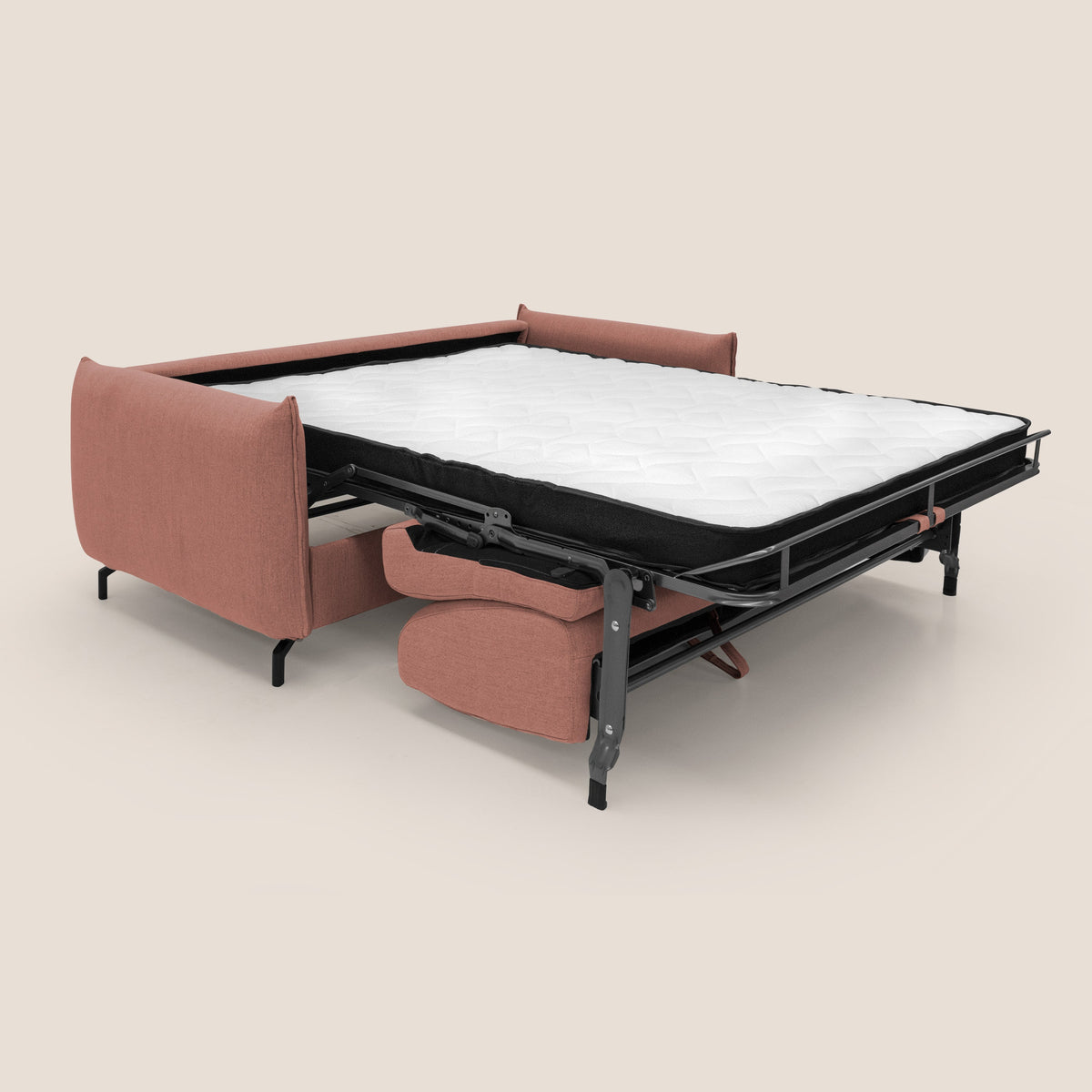 Scarlet divano letto in tessuto misto cotone impermeabile T19 salmone - divitt.sbs