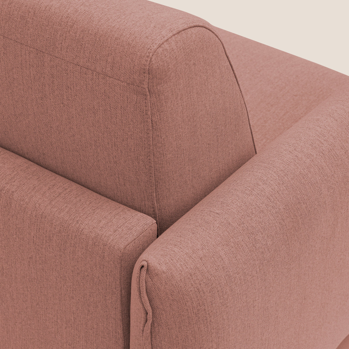 Scarlet divano letto in tessuto misto cotone impermeabile T19 salmone - divitt.sbs