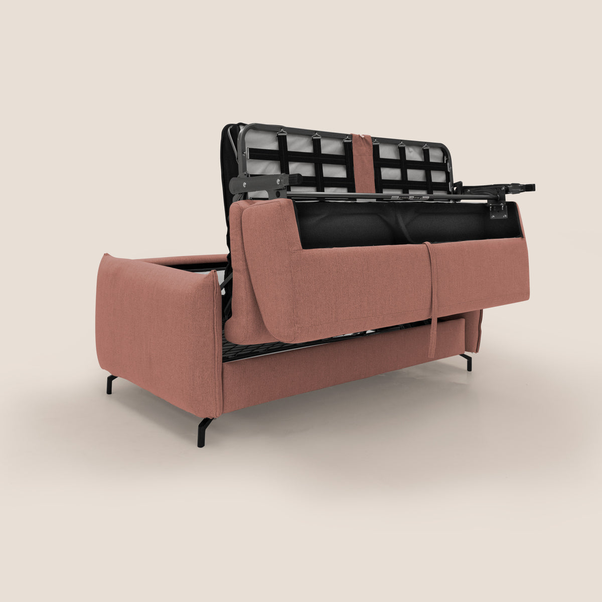 Scarlet divano letto in tessuto misto cotone impermeabile T19 salmone - divitt.sbs