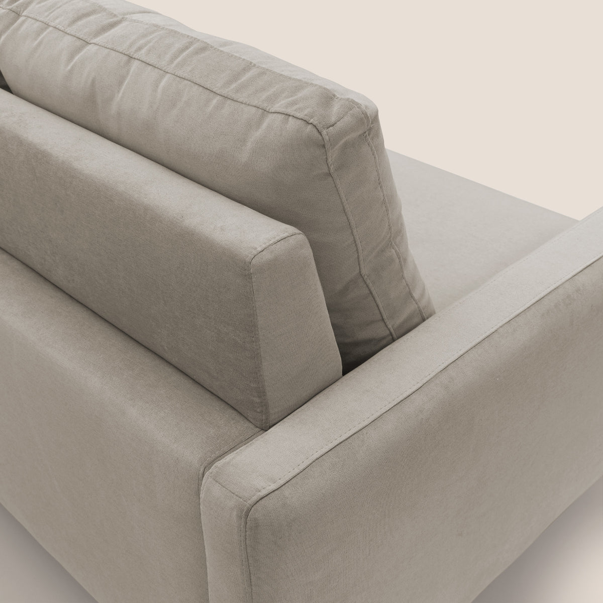 Matisse divano a 3 sedute allungabili e schienali in piuma d'oca in tessuto smacchiabile T17 beige - divitt.sbs