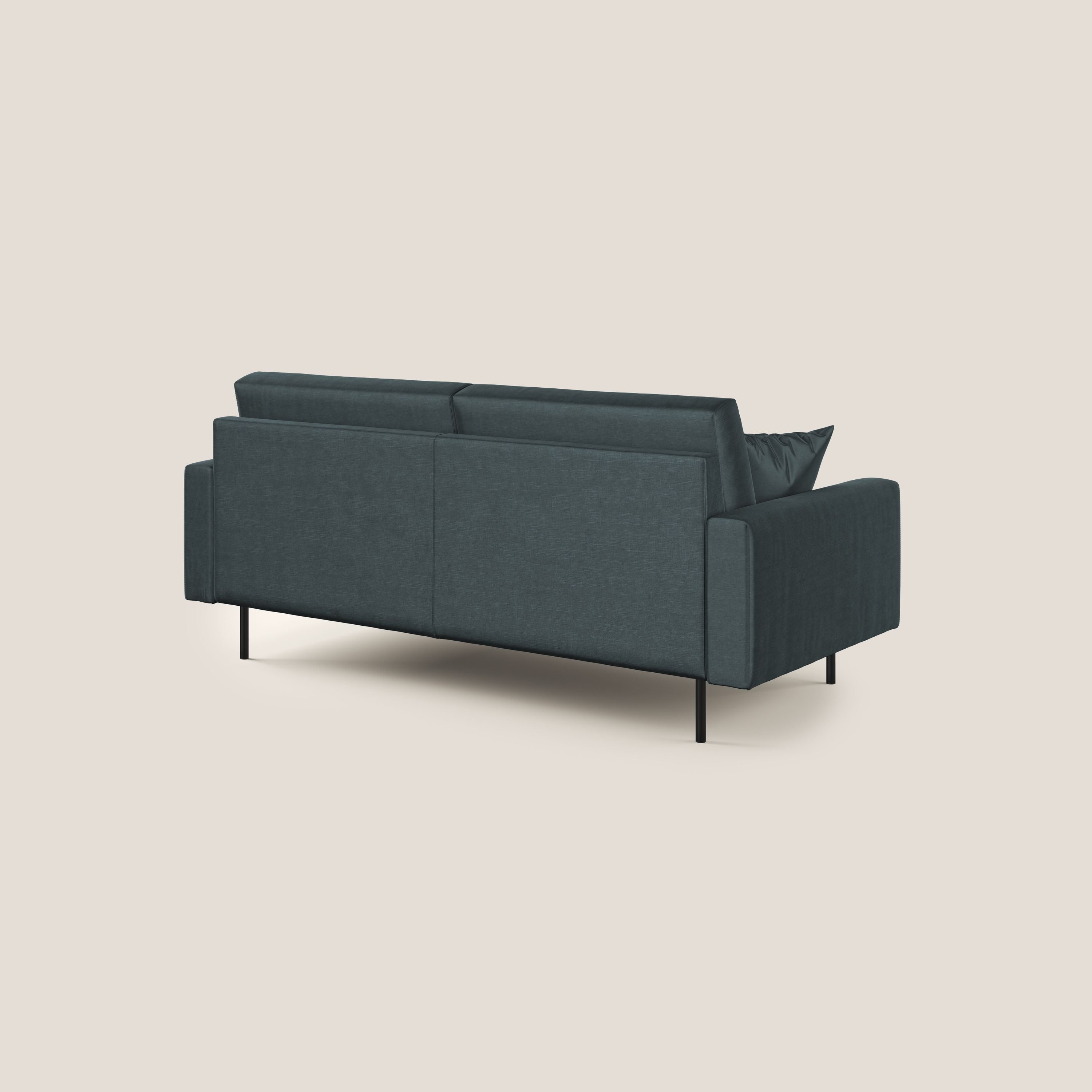 Arthur divano moderno in velluto morbido impermeabile T01 petrolio - divitt.sbs