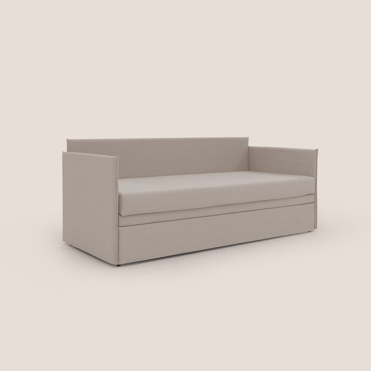Brenta Divano duplex con doppio letto in tessuto simil cotone impermeabile T13 panna - divitt.sbs