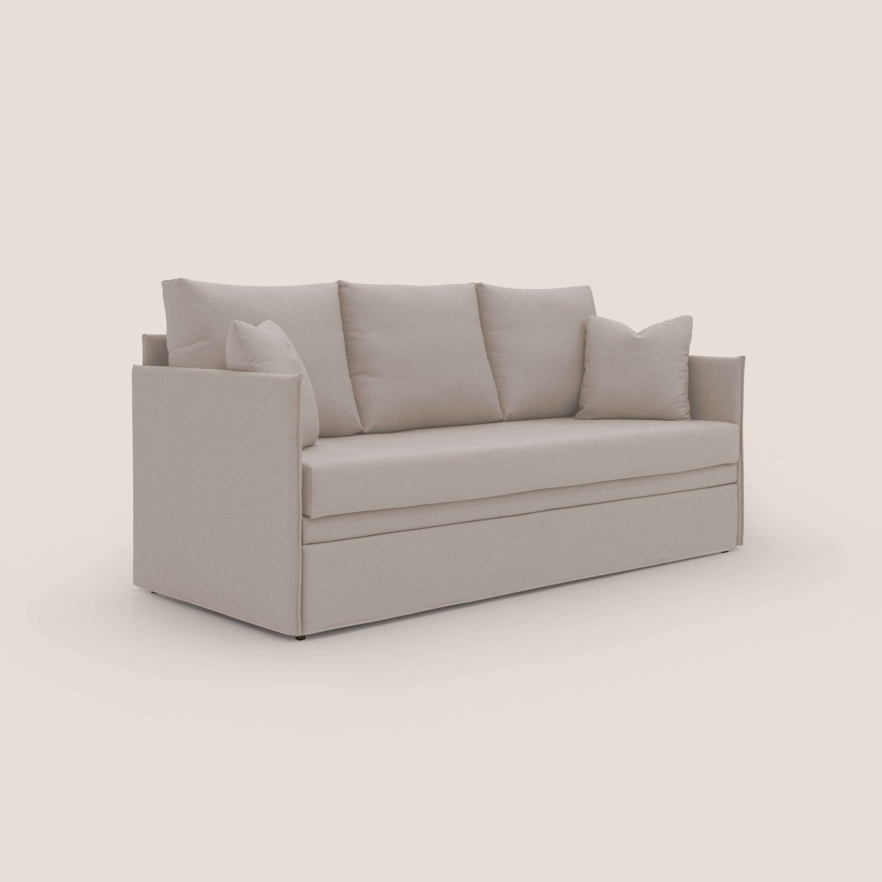 Brera Divano duplex con doppio letto in tessuto simil cotone impermeabile T13 panna - divitt.sbs
