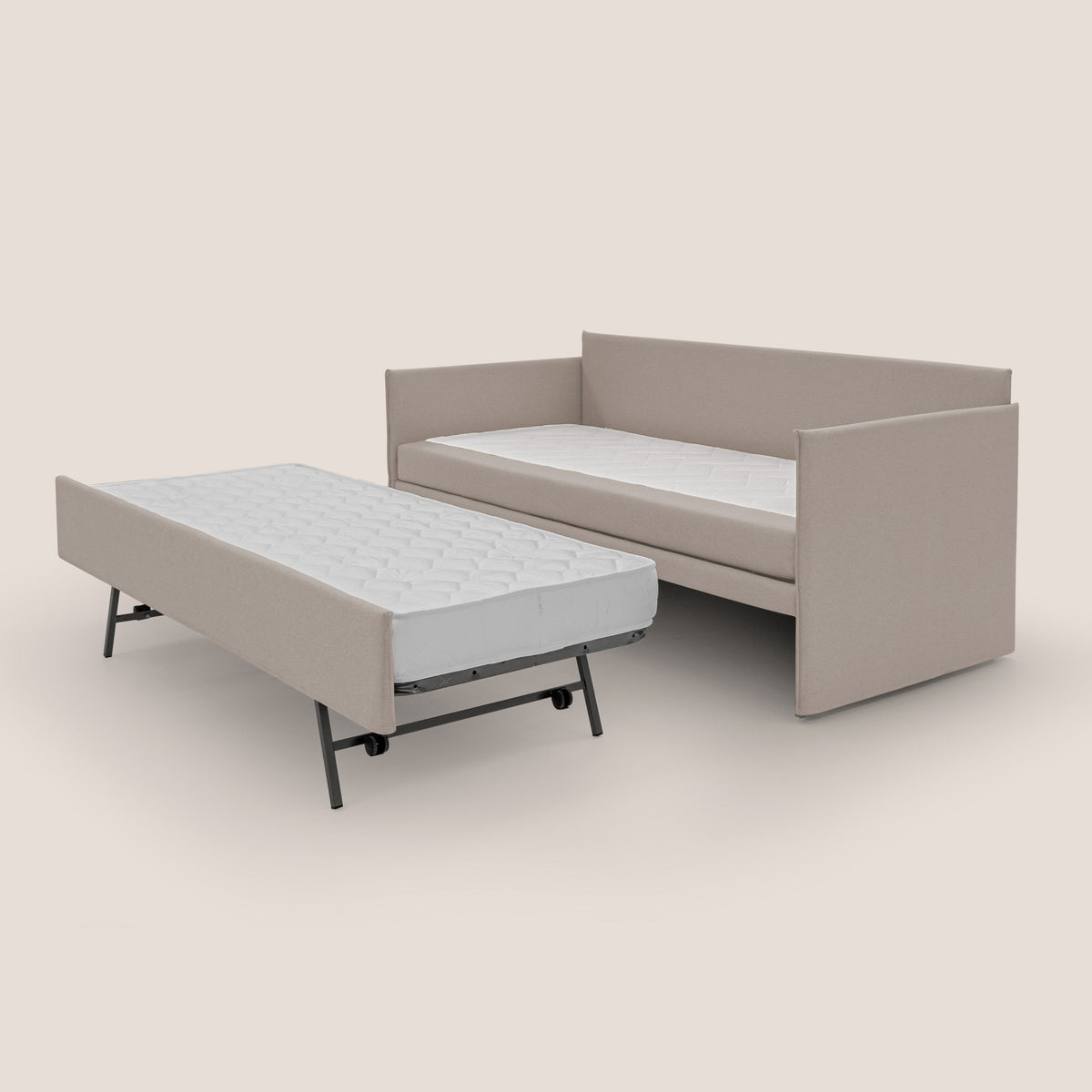 Brenta Divano duplex con doppio letto in tessuto simil cotone impermeabile T13 panna - divitt.sbs