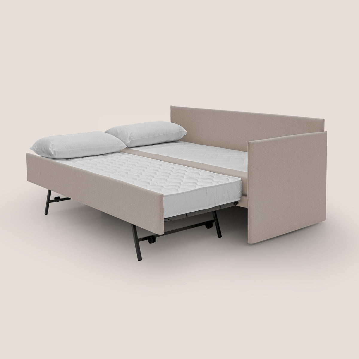 Durini Divano duplex con doppio letto in tessuto simil cotone impermeabile T13 panna - divitt.sbs