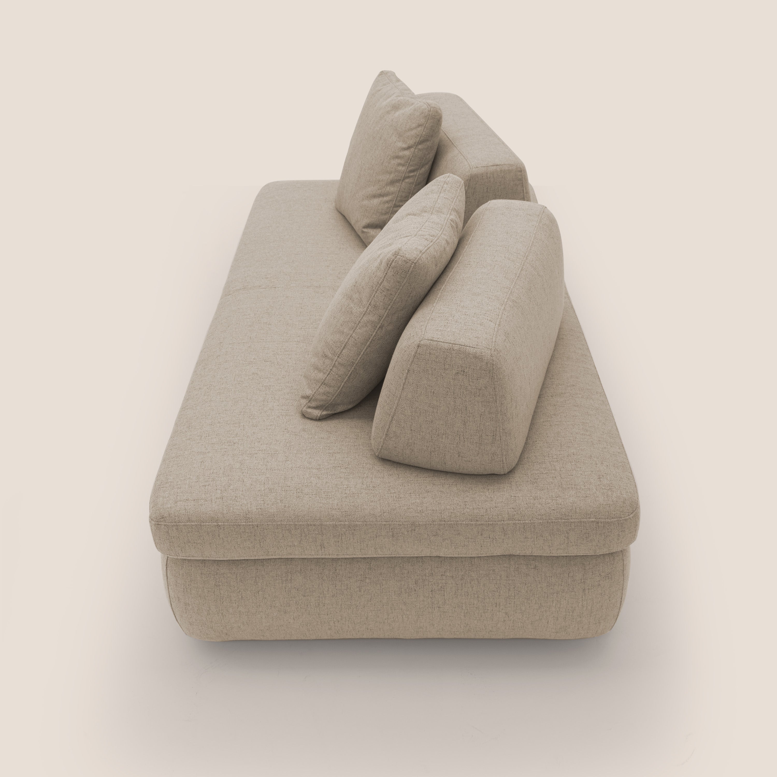 Gransasso Divano letto matrimoniale dal DESIGN innovativo in tessuto impermeabile T03 beige - divitt.sbs