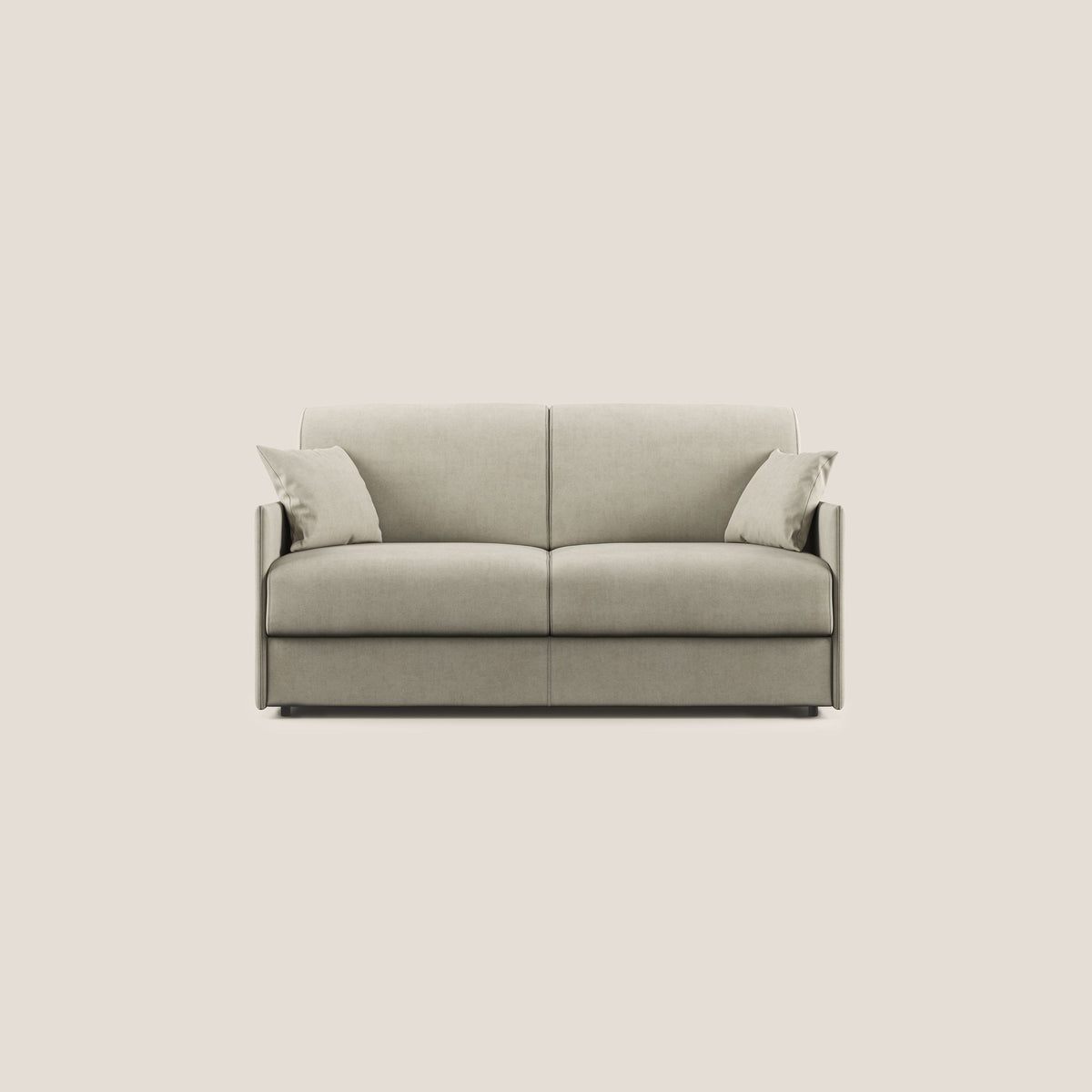 Evans Divano letto in morbido tessuto impermeabile T02 panna - divitt.sbs