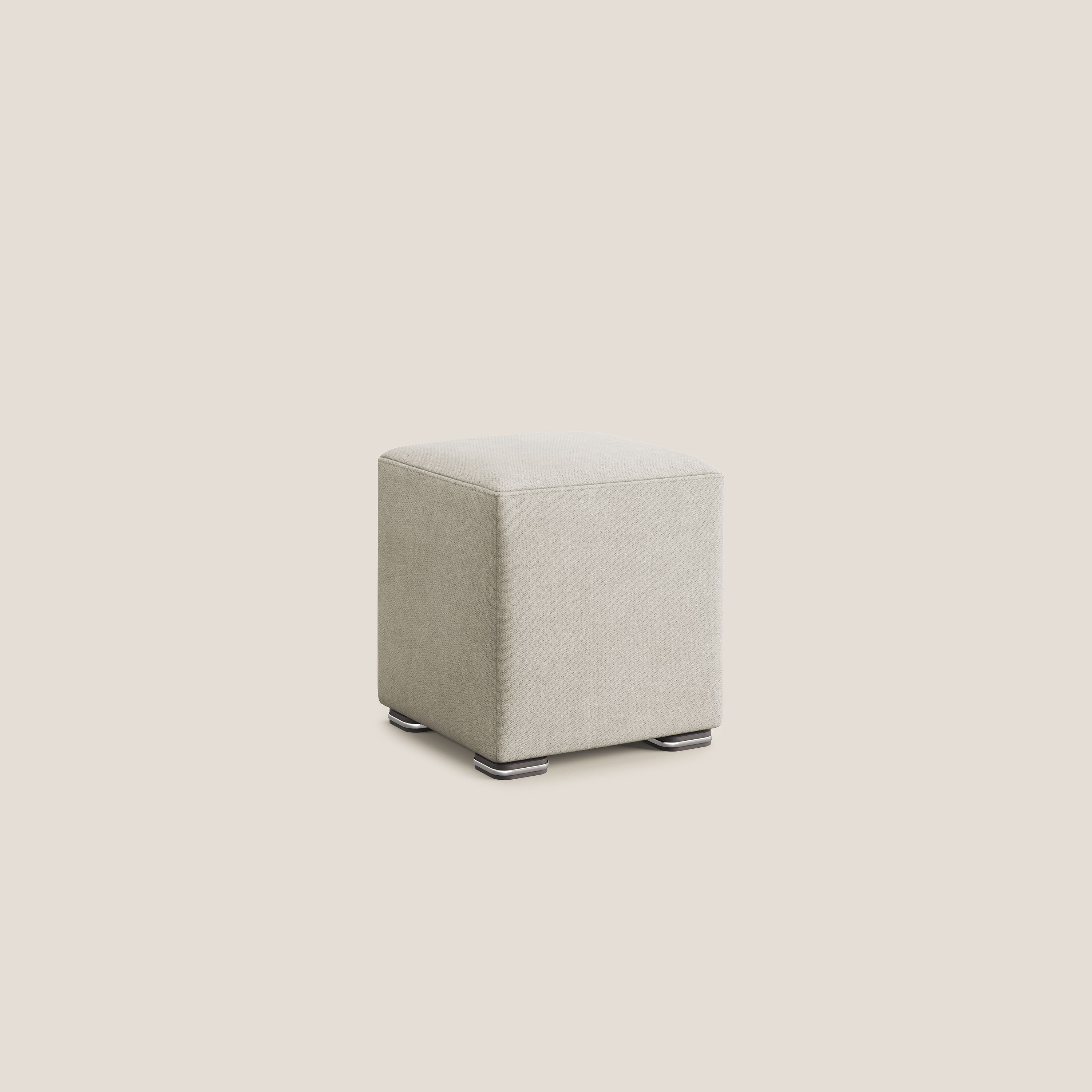 Cube pouf in tessuto morbido impermeabile T02 panna - divitt.sbs